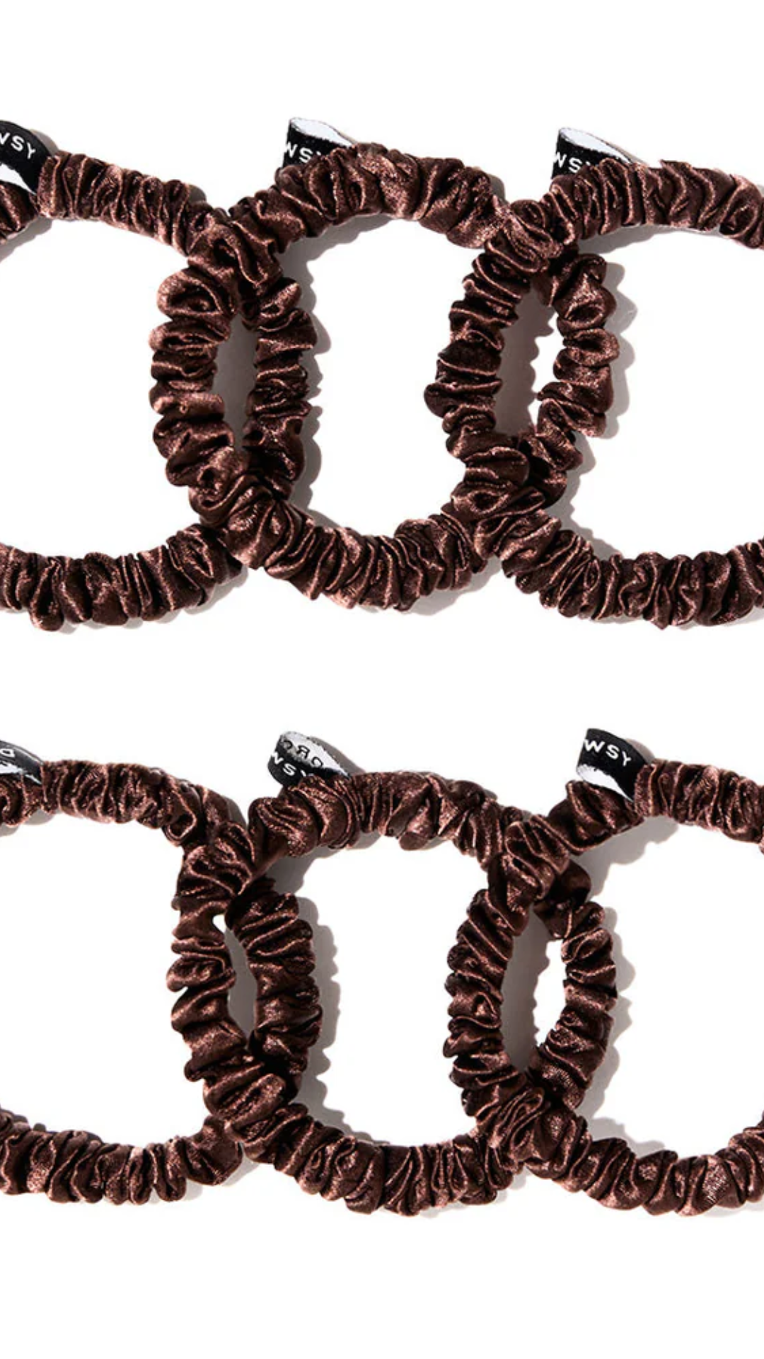 Drowsy Skinny Scrunchie Set in Cocoa