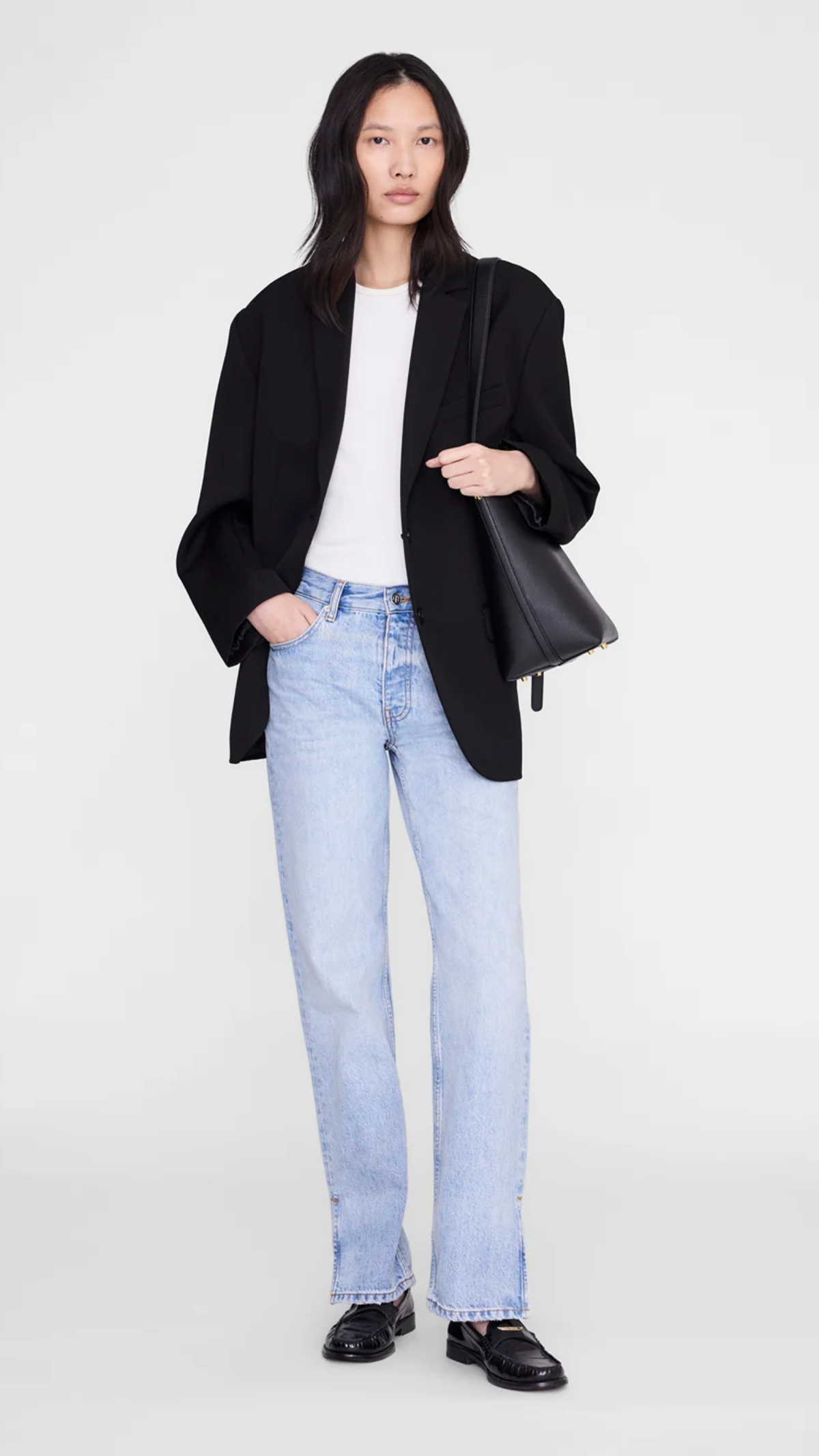 Anine Bing Amoc Loafer in Black