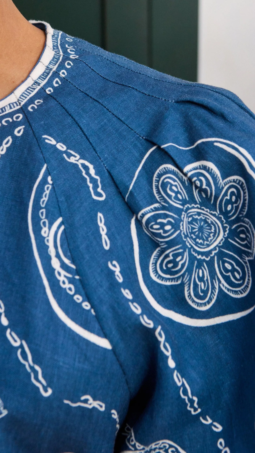 ALÉMAIS Lucky Midi Dress in Blue