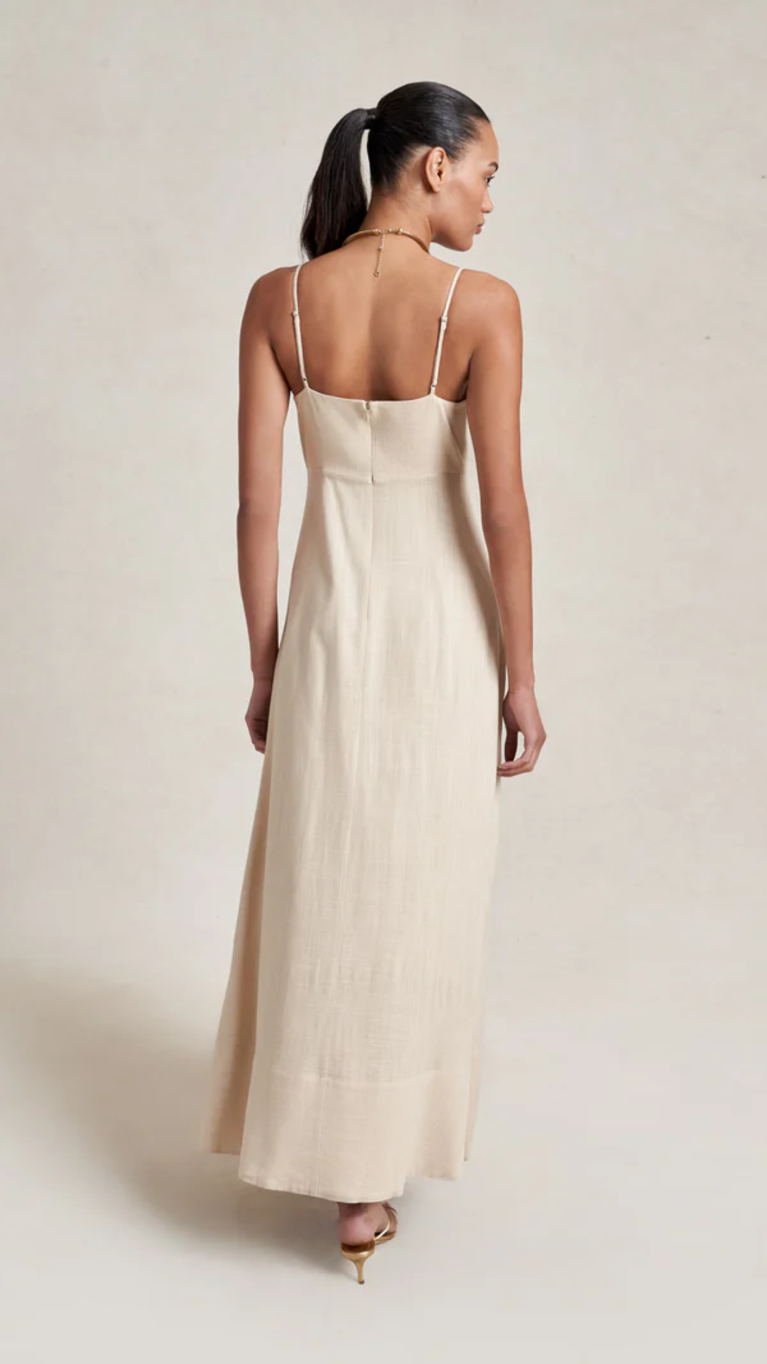 La Ligne Linen Maxi Dress in Sand