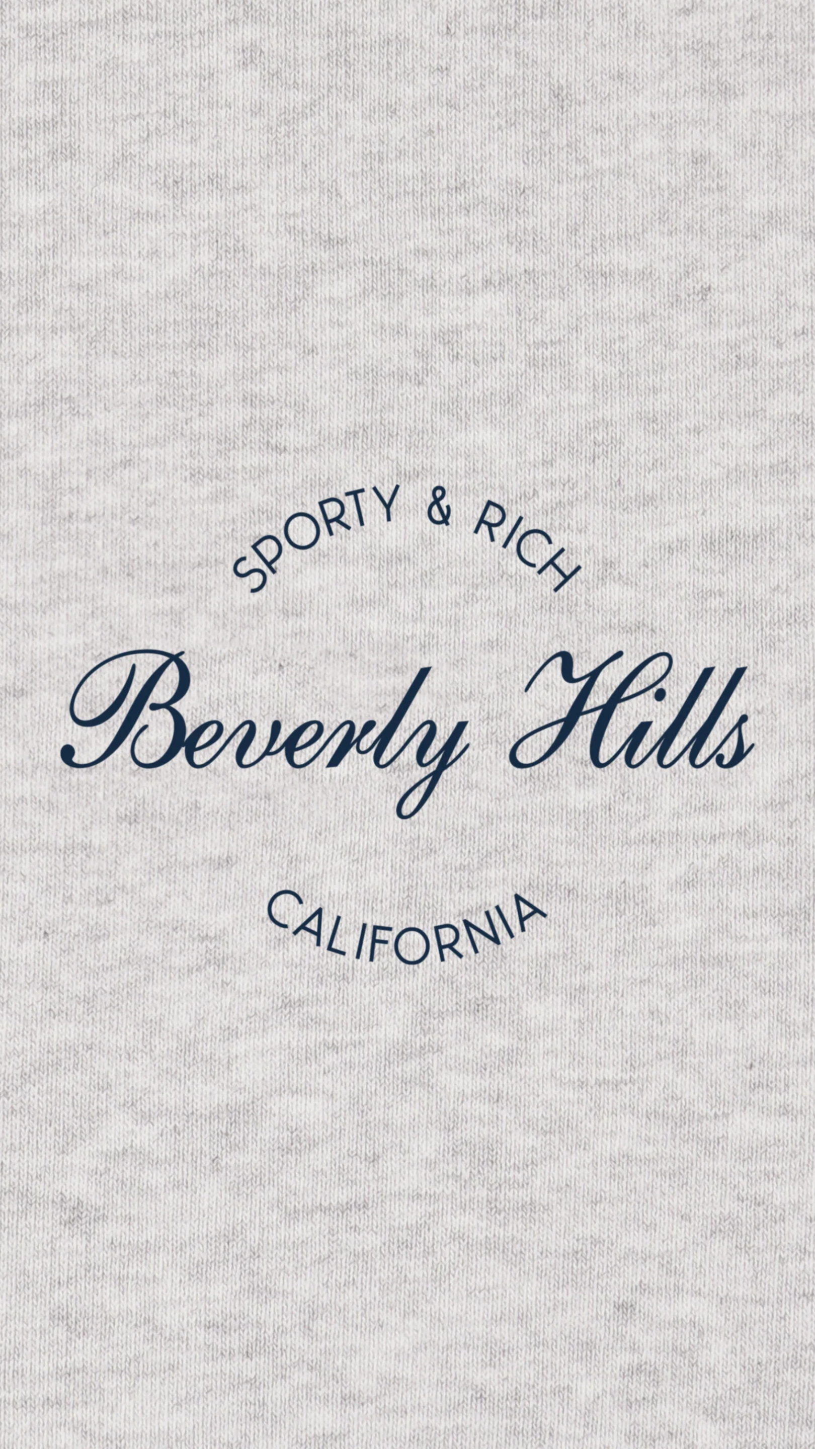 Sporty & Rich Beverly Script Disco Short in Heather Gray