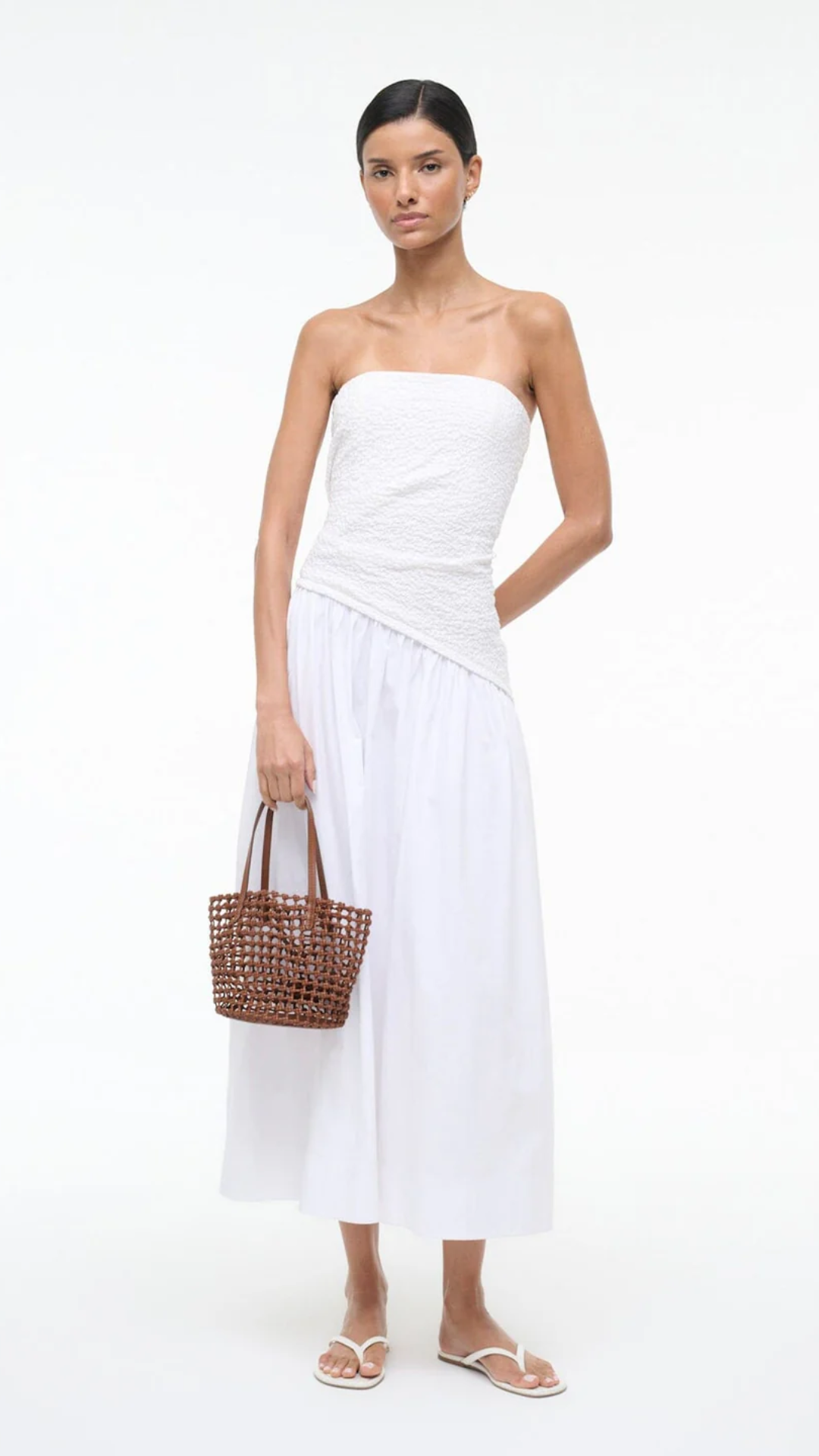 Staud Caro Bucket Bag in Tan