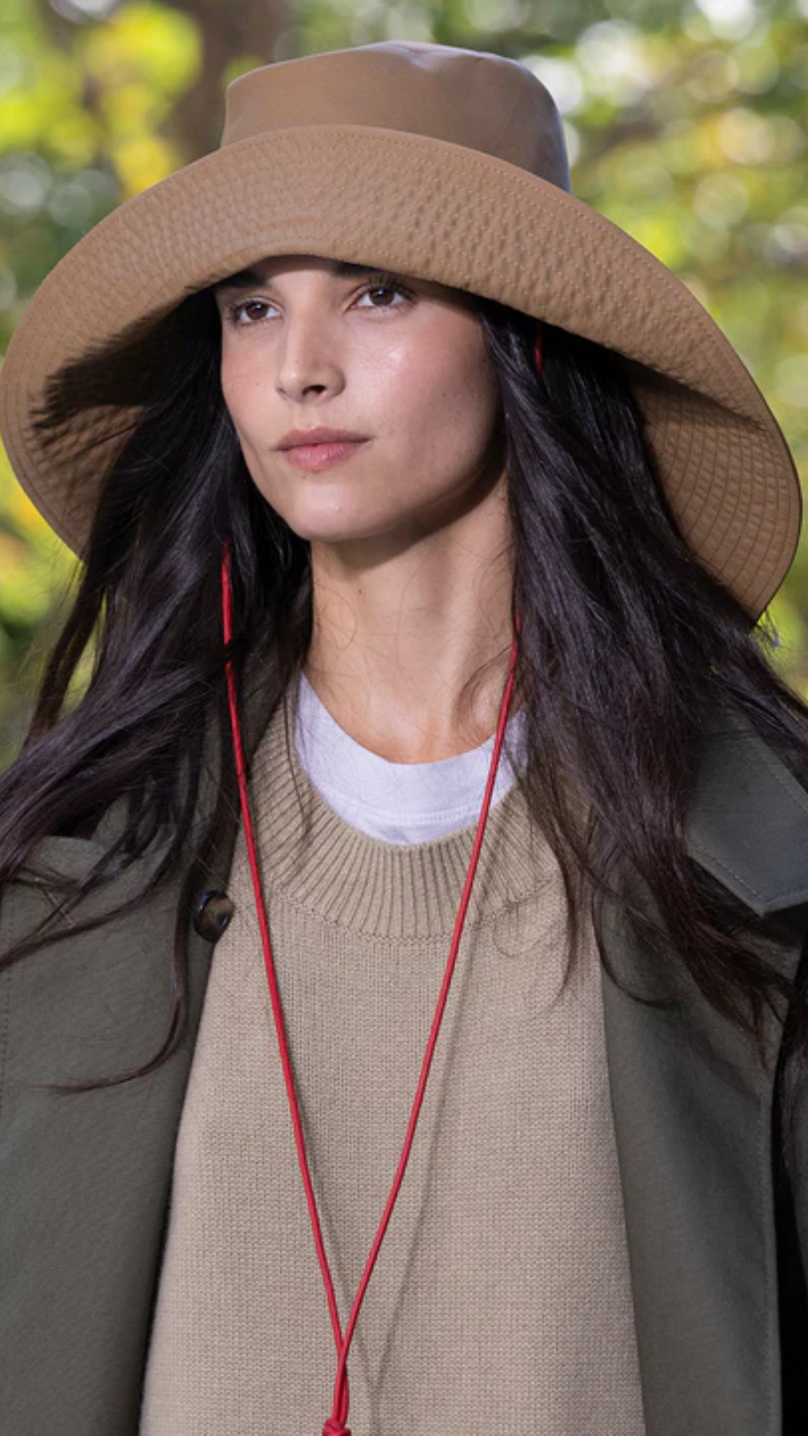 TWP Nantucket Sound Water Repellent Twill Hat in British Khaki/Red