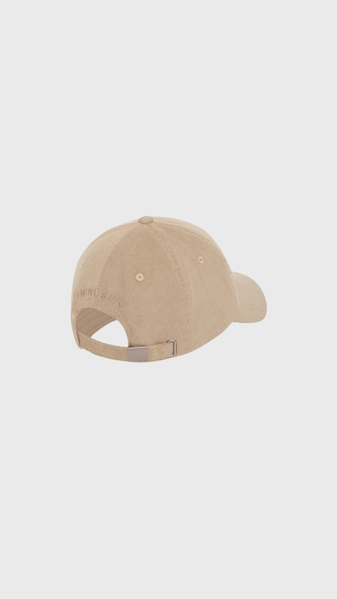 Anine Bing Jeremy Baseball Cap AB Corduroy in Beige