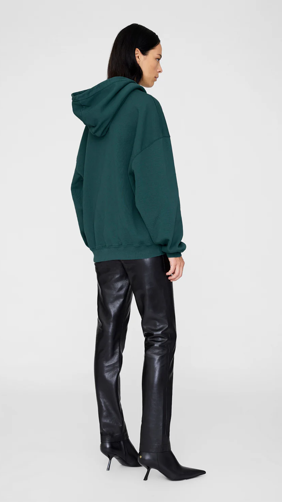 Anine Bing Harvey Sweatshirt Paris in Dark Green