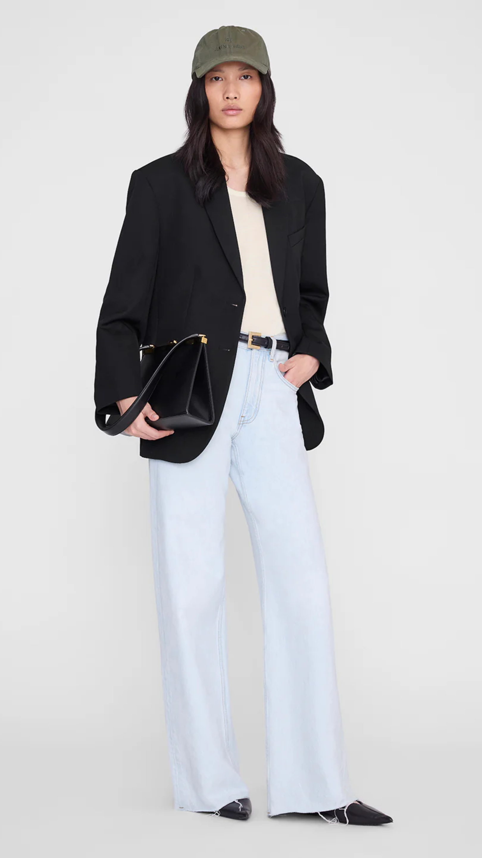 Anine Bing Jeremy Baseball Cap in Sage