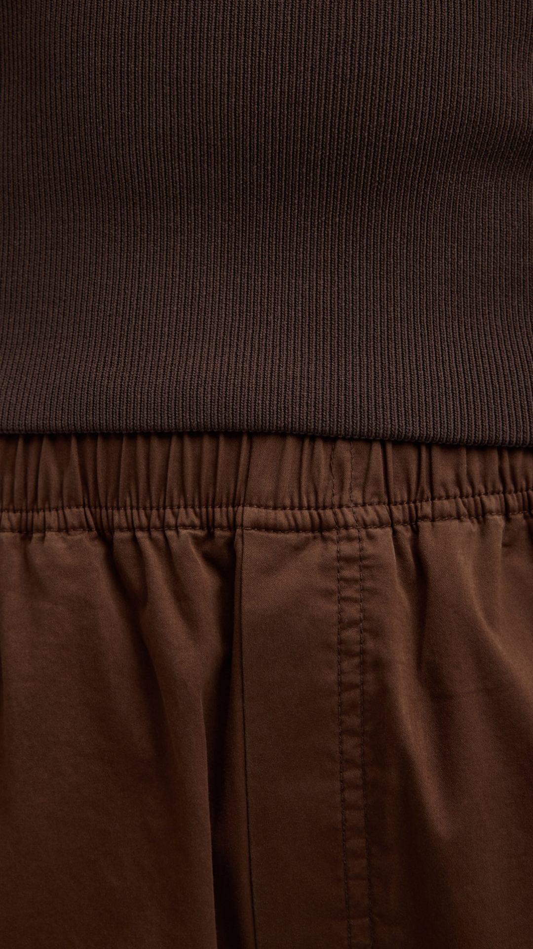 Tibi Silky Cotton Winslow Pant in Brown