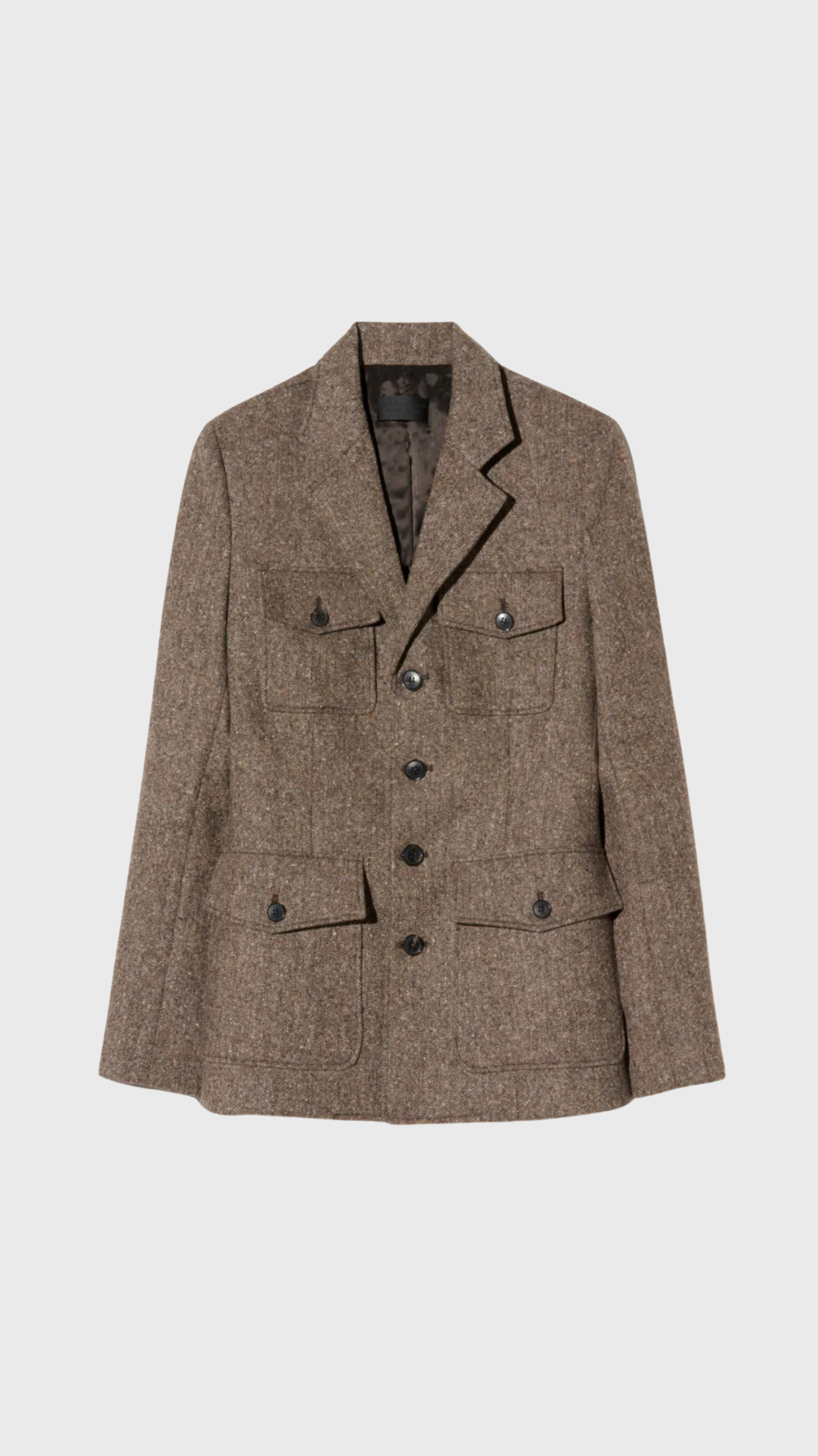 Nili Lotan Fleur Jacket in Brown Donegal