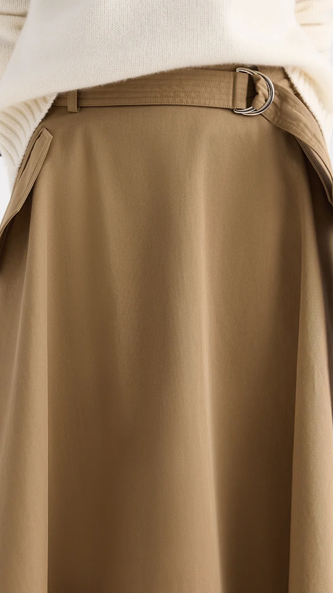 TWP Pure Intentions Skirt in British Khaki