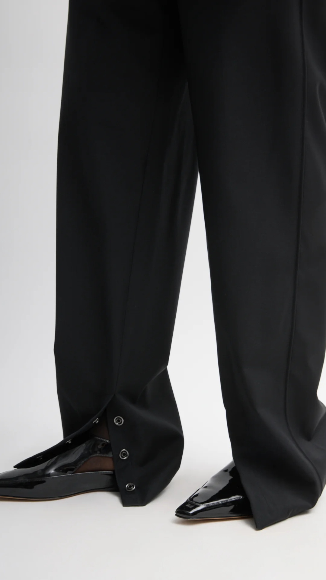 Tibi Tropical Wool Jules Trouser in Black