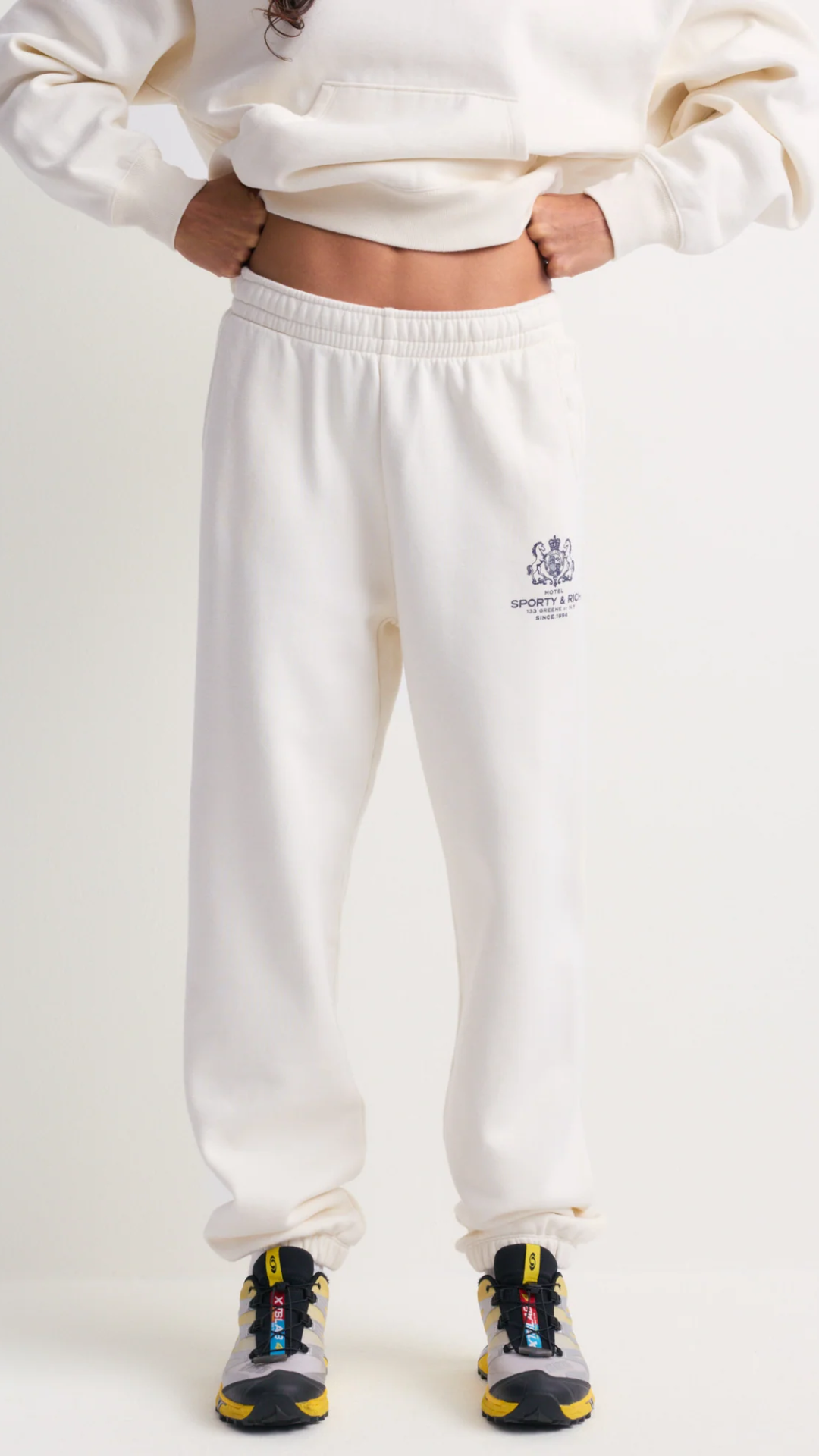 Sporty & Rich Brianno SR Hotel Sweatpant in Off White