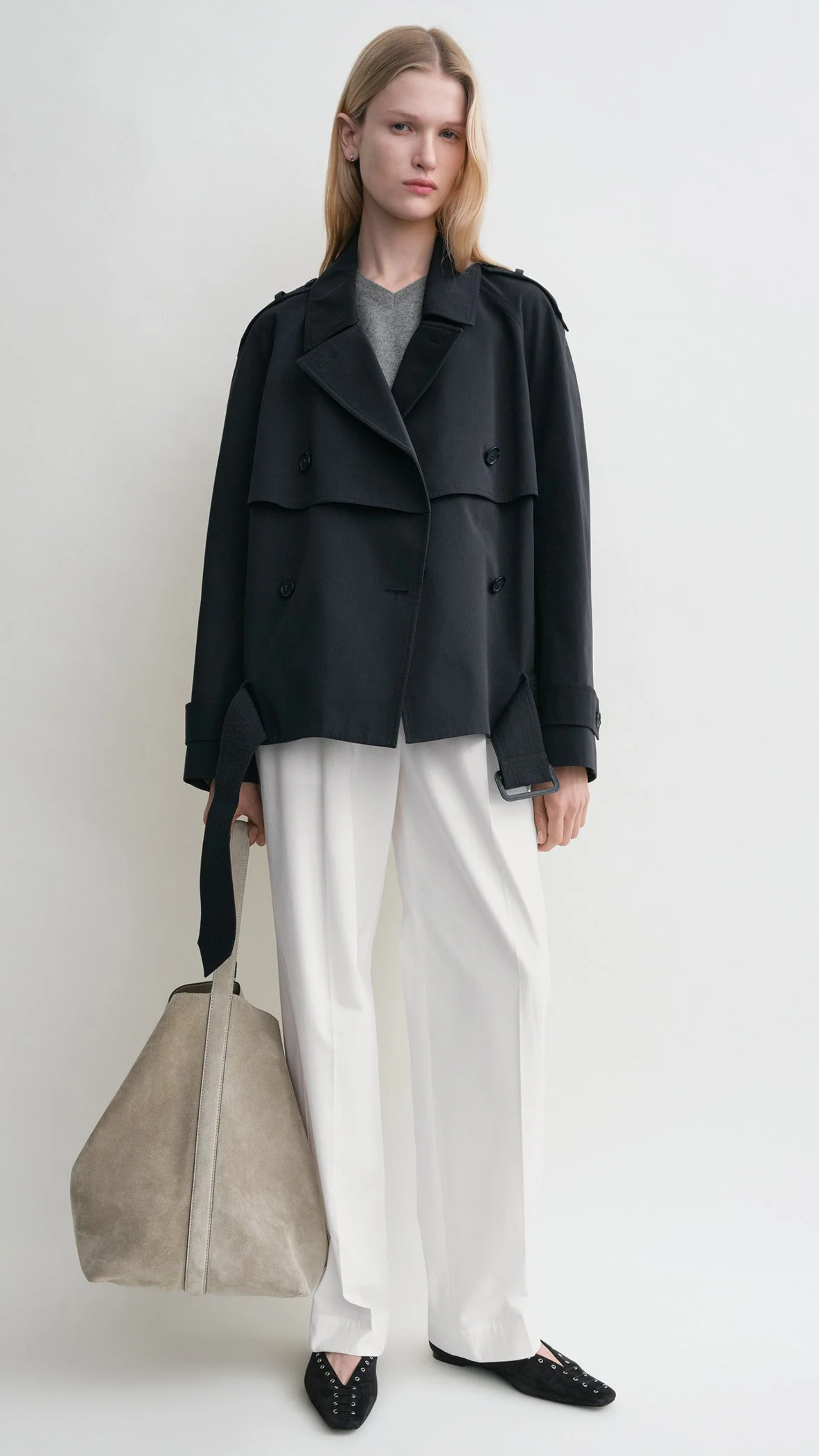 Toteme Short Cotton Trench in Nightfall