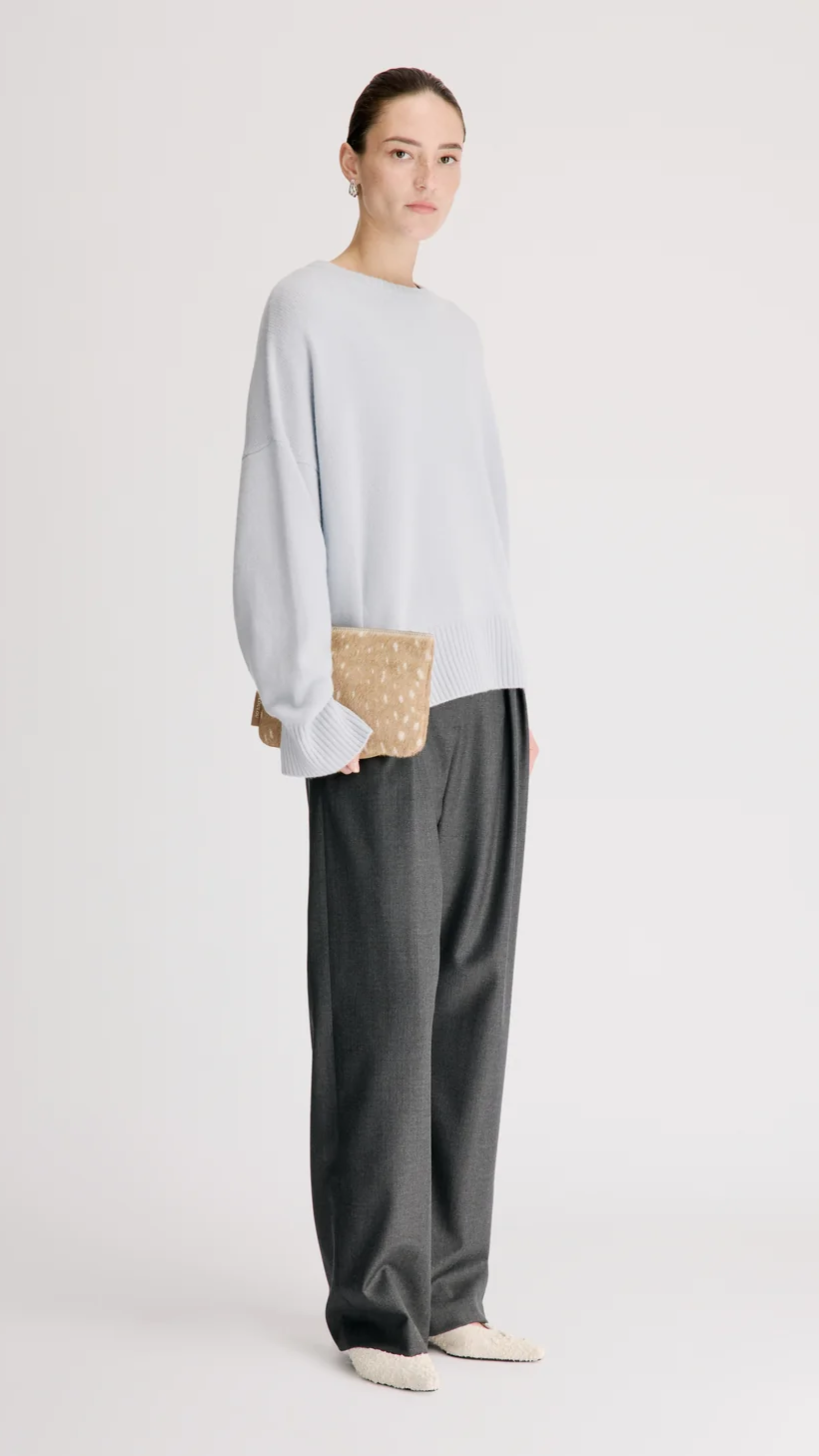 Loulou de Saison Anton LDS Cashmere Sweater in Light Blue