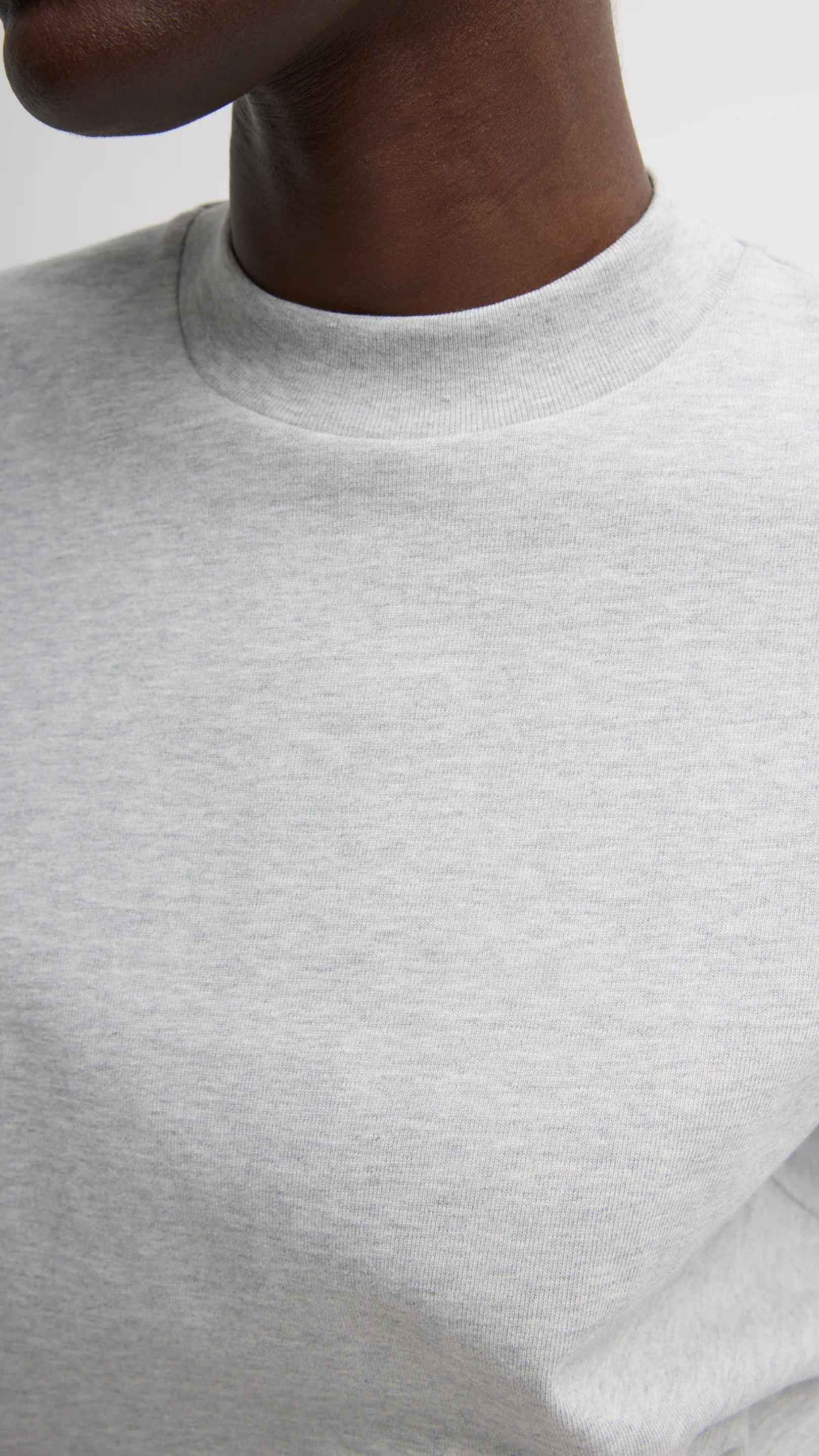 Tibi Perfect Unisex Tee in Heather Grey