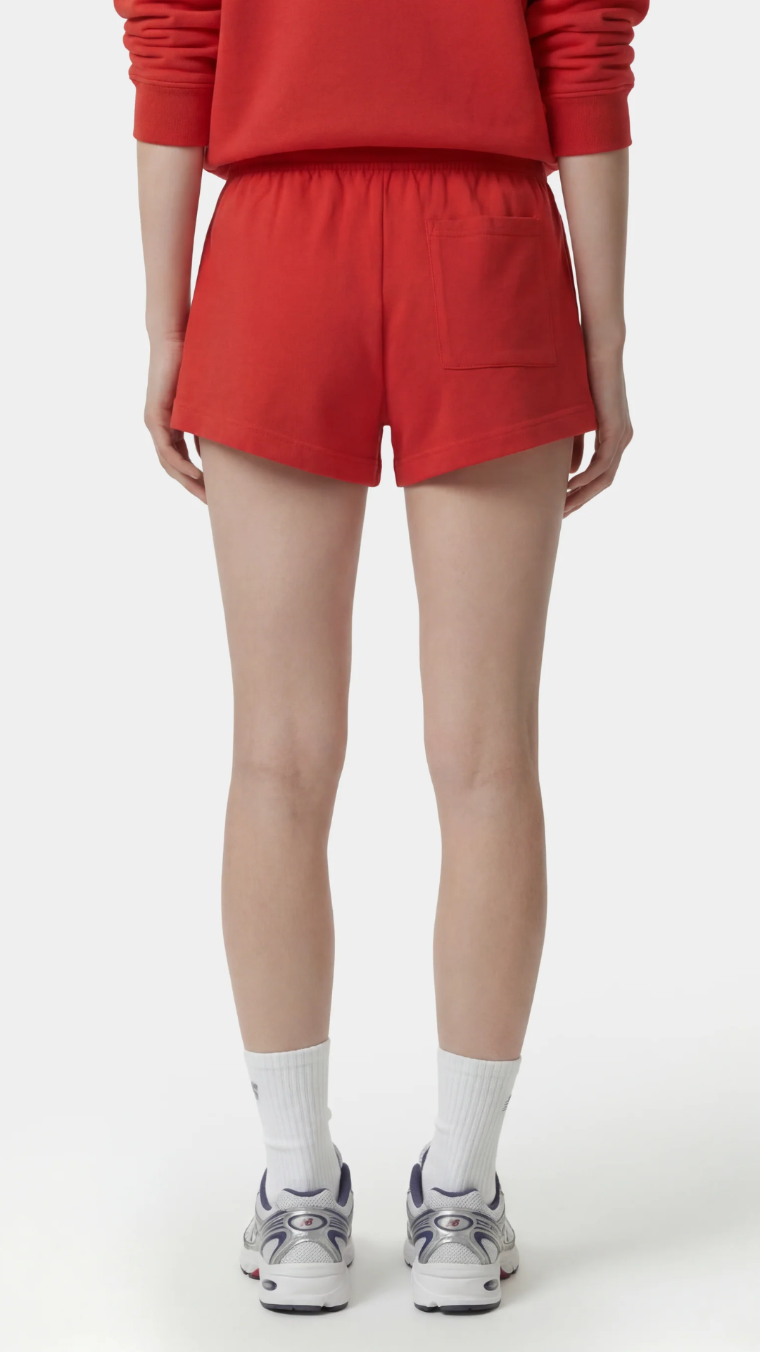 Sporty & Rich Modern Disco Short in Ruby/White