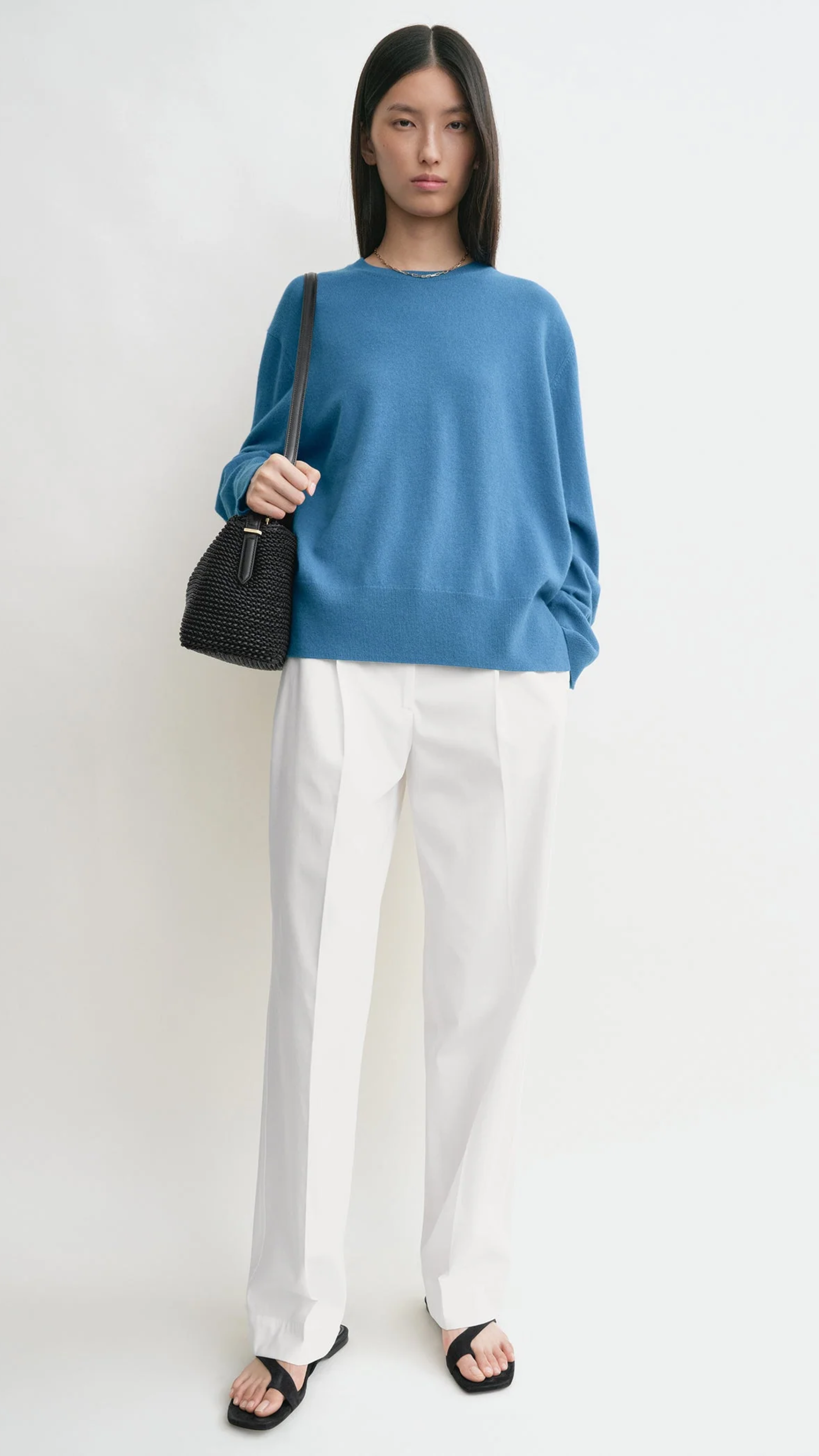 Toteme Crew Neck Sweater in Azure