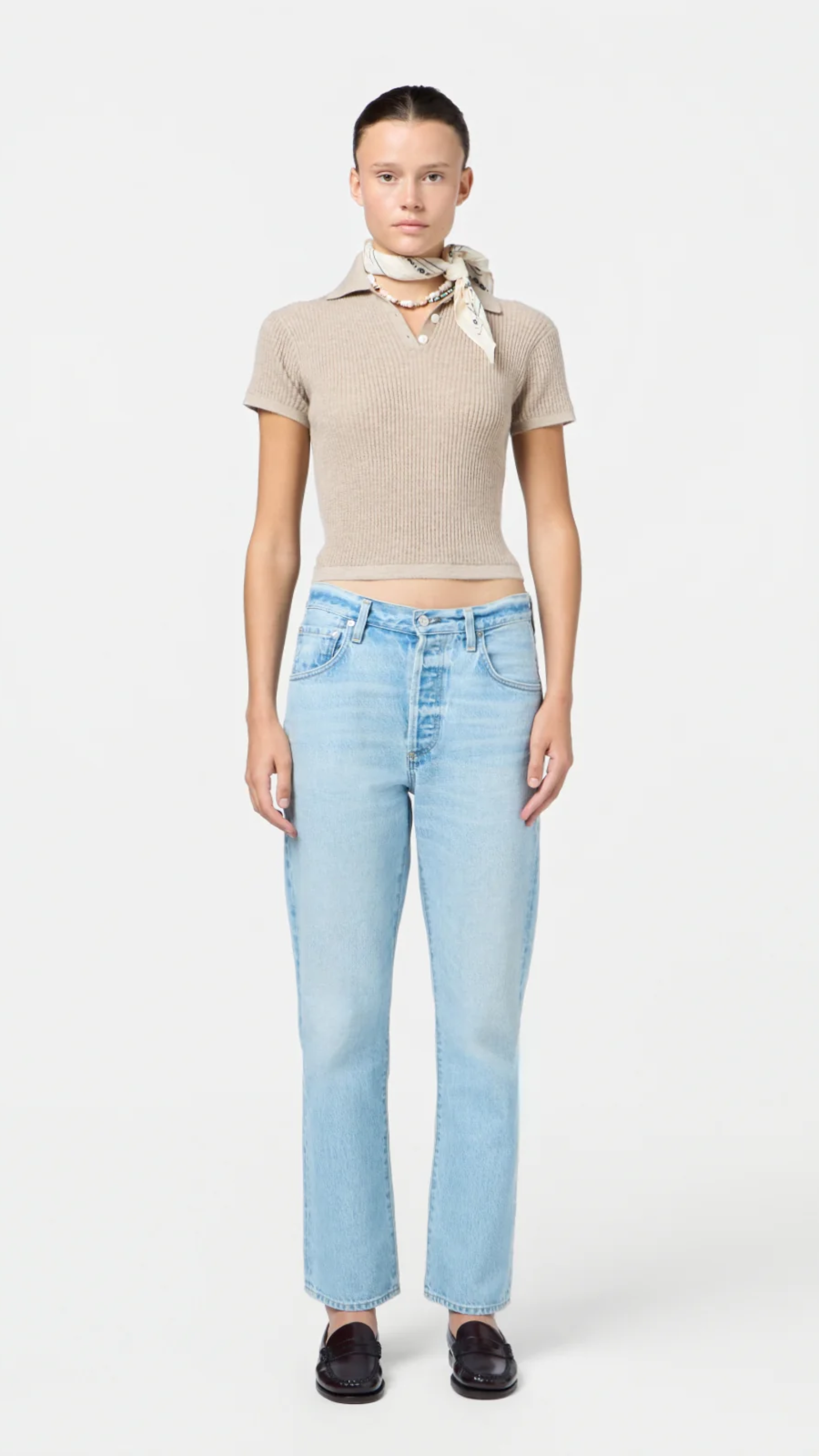 Guest in Residence Cashmere Shrunken Polo