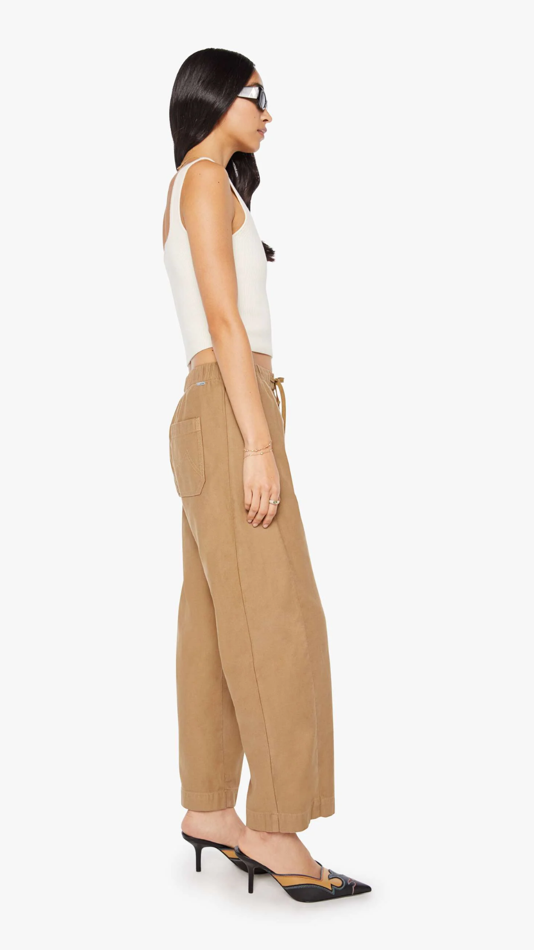 Mother Drawn Half Pipe Ankle Pant in Sir Yes Sir Chipmunk
