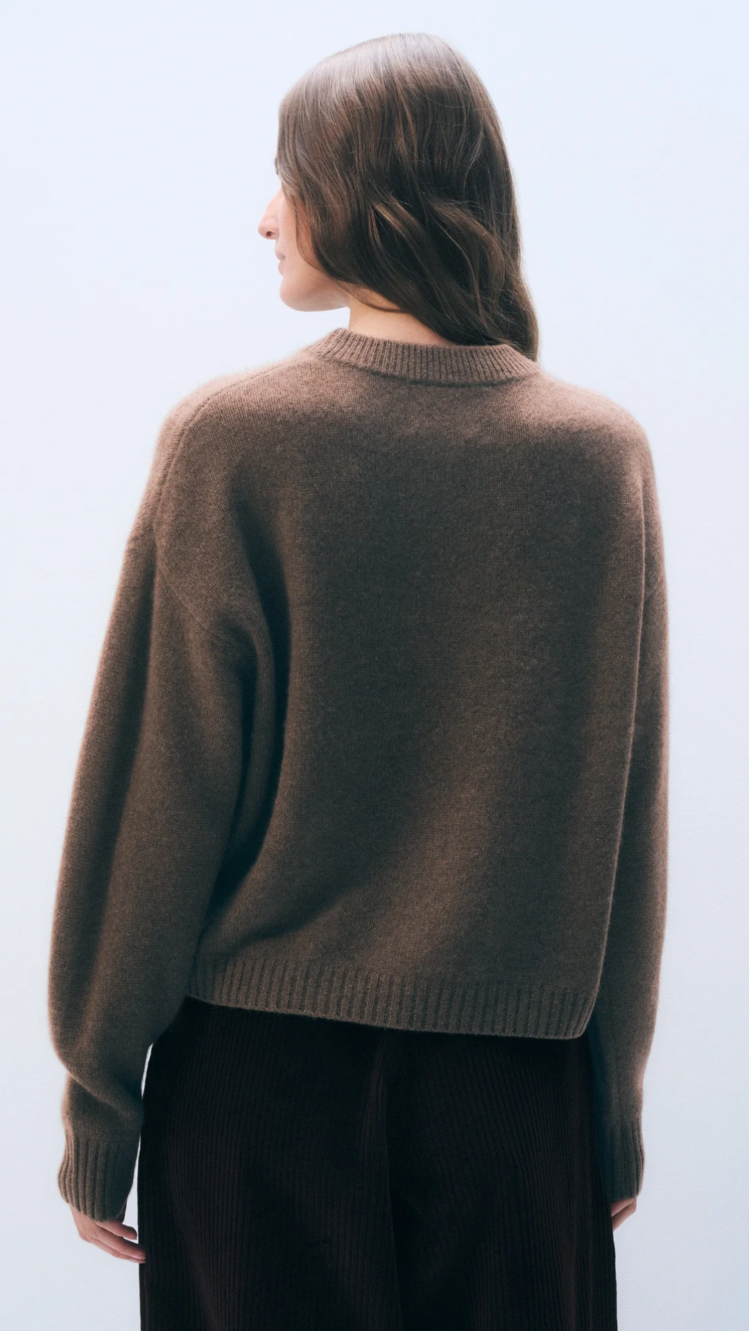 White + Warren Cashmere Argyle Crew Sweater