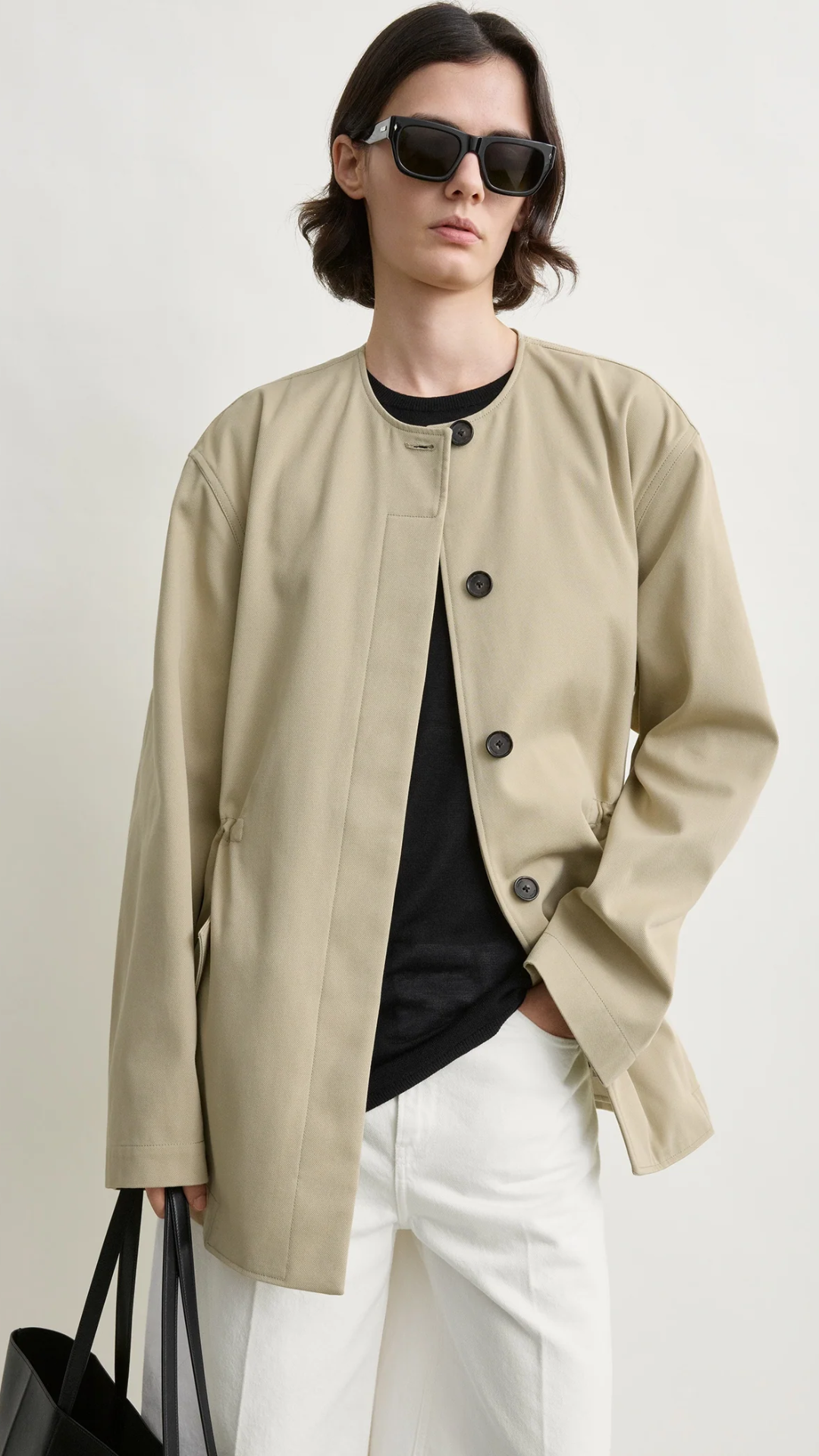 Toteme Cotton Twill Jacket in Cashew
