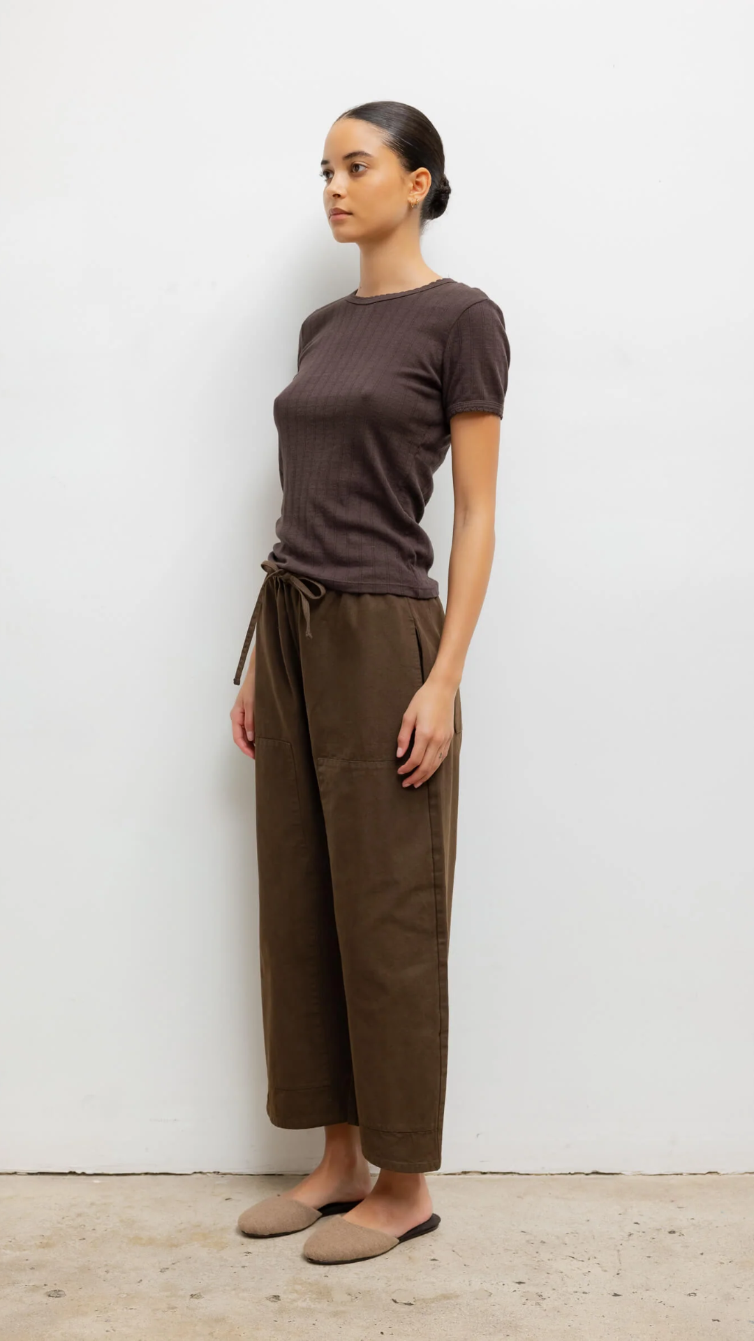 LESET Pointelle Slim Fit Tee