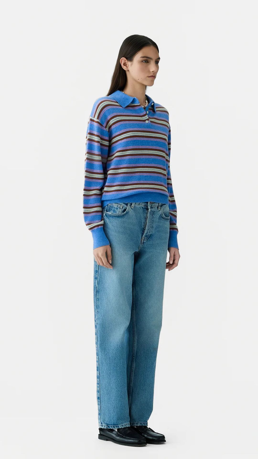 Guest In Residence Collegiate Stripe Polo
