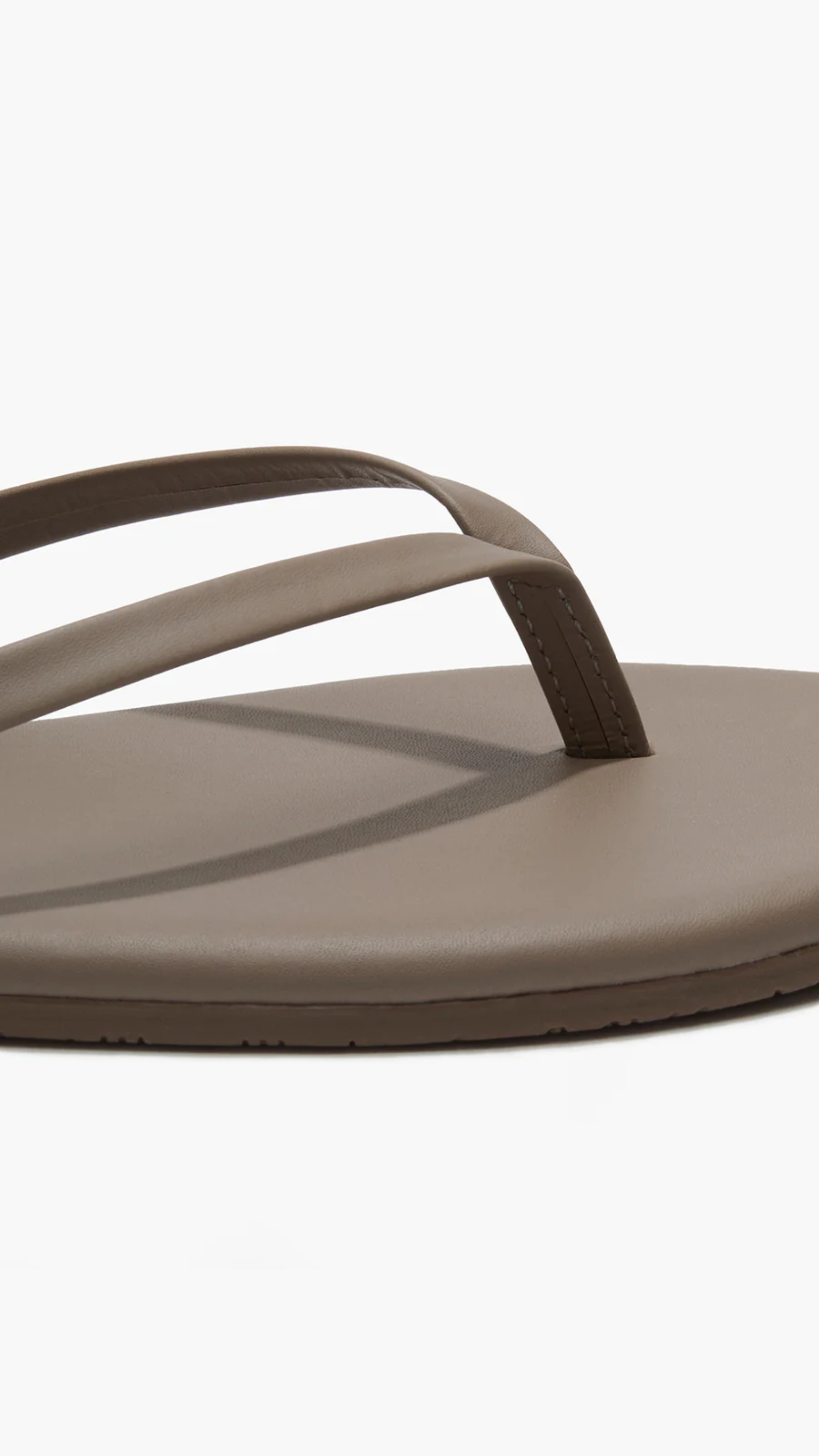 TKEES Lily Liners Leather Flip Flops in Biscuit