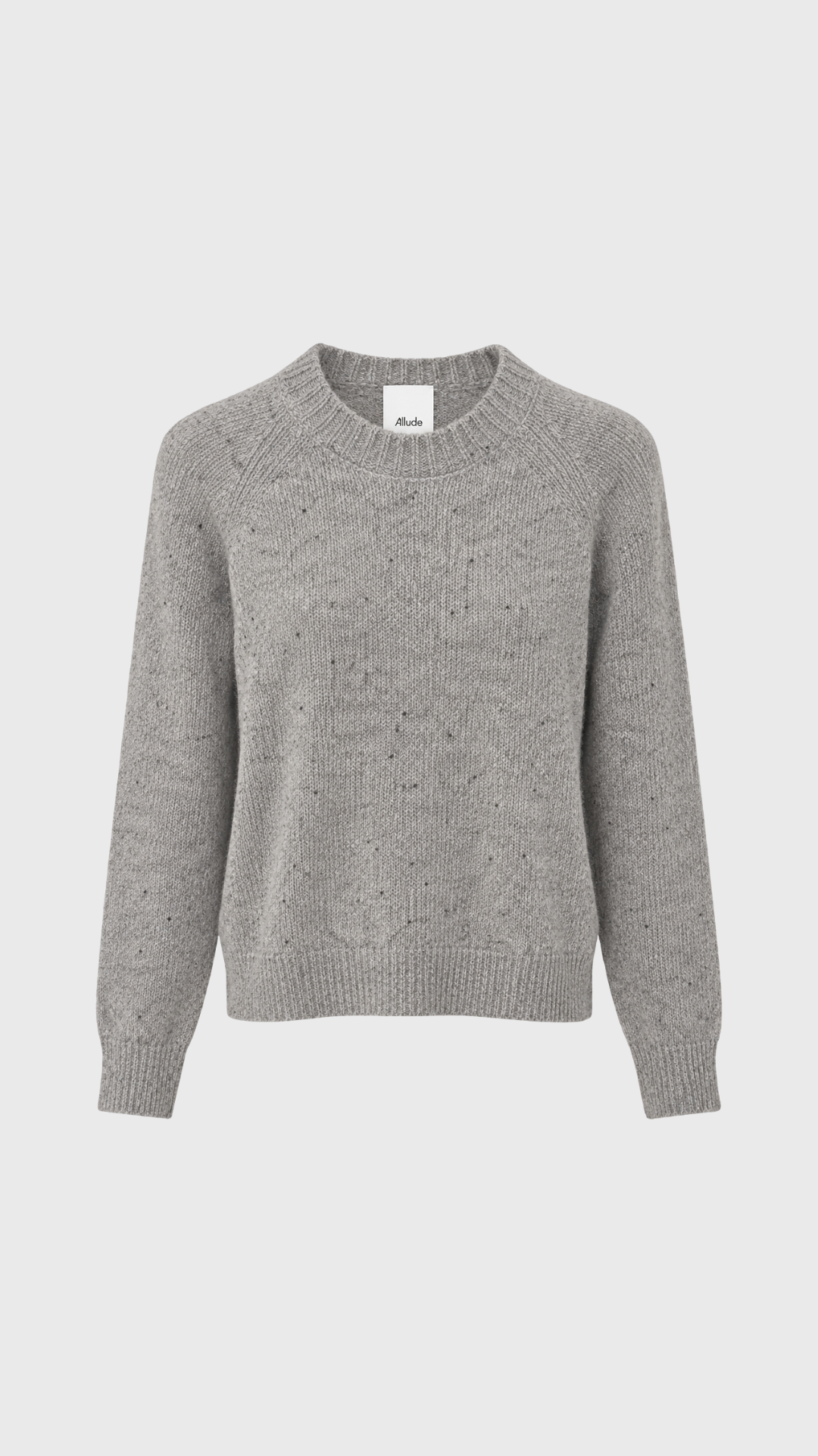 Allude Round Sweater in Heather Grey