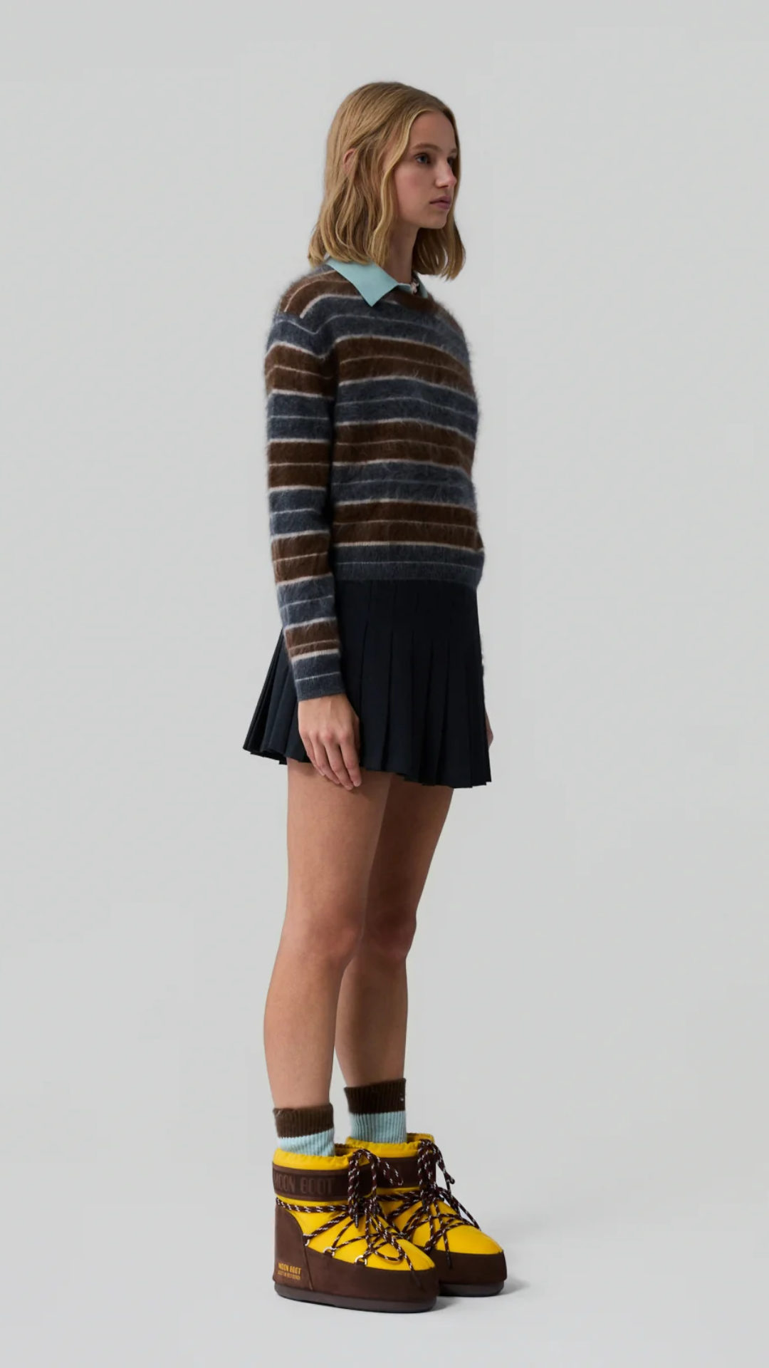 Guest In Residence Grizzly Stripe Crew Sweater