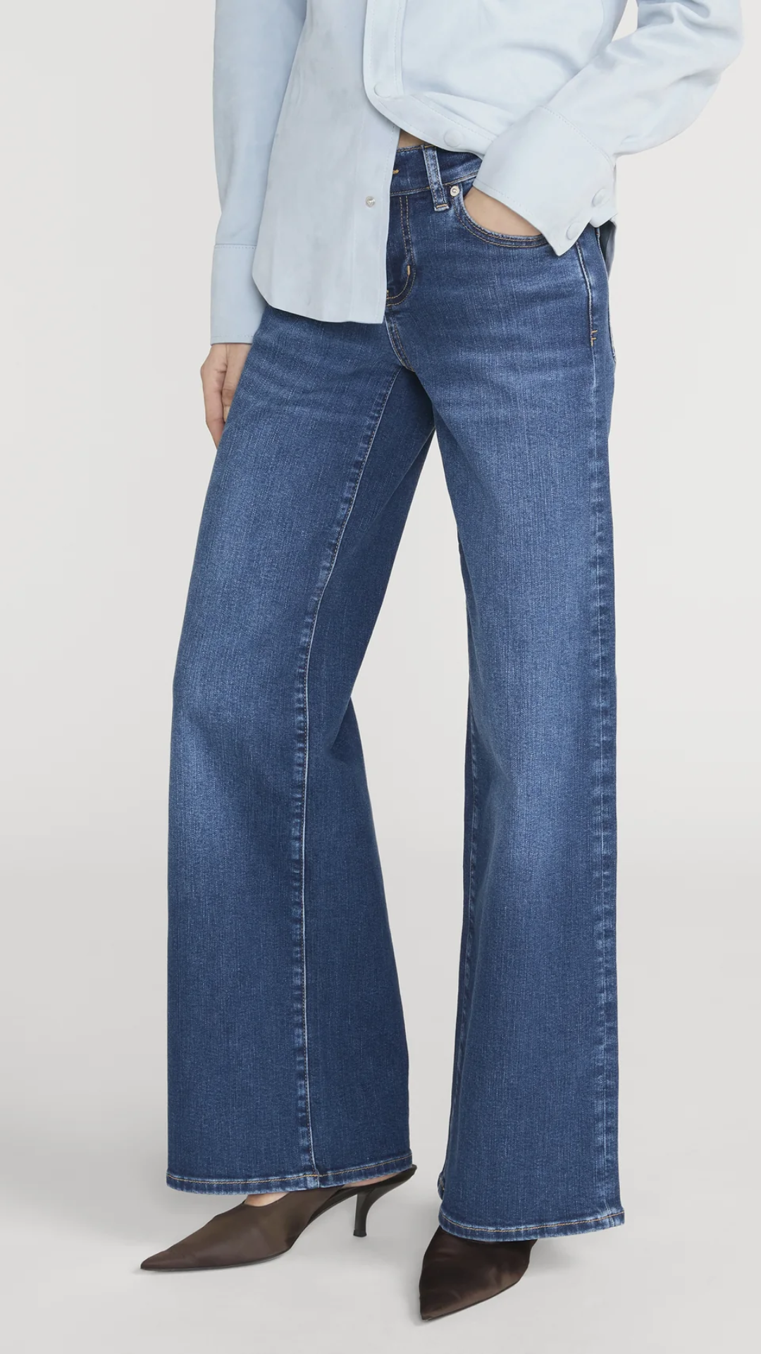FRAME Low Rise Le Slim Palazzo Jean in Femma