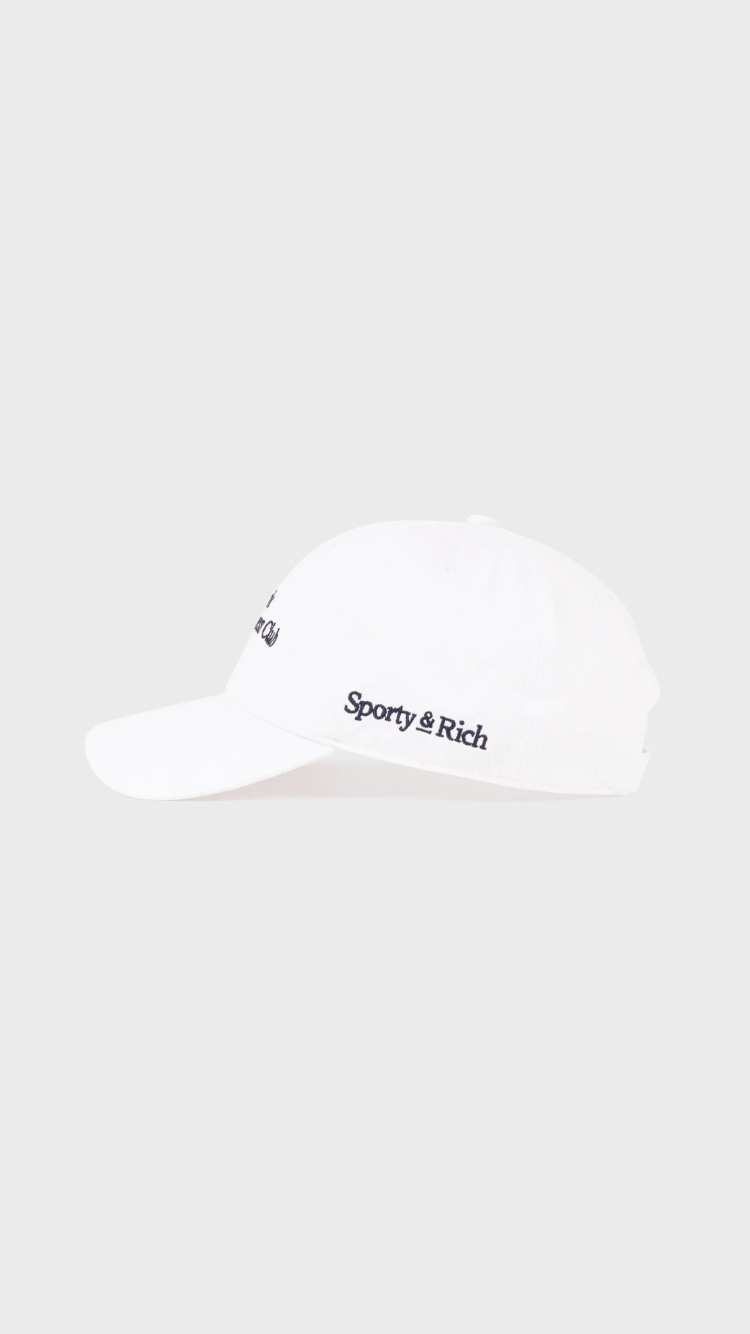 Sporty & Rich Modern Hat in White/Navy