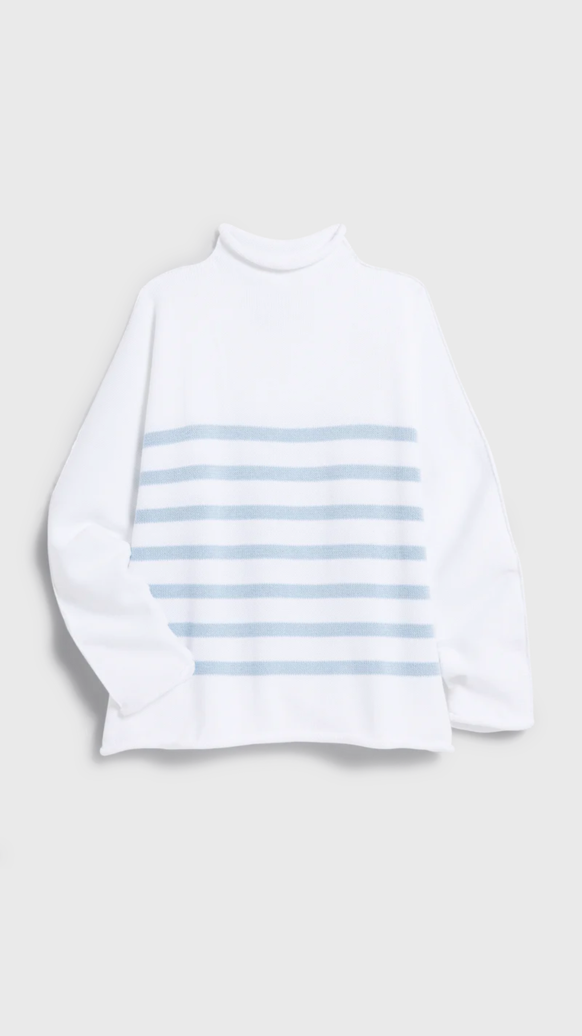 Frank & Eileen Monterey Stripe Sweater in White with Ice Stripe