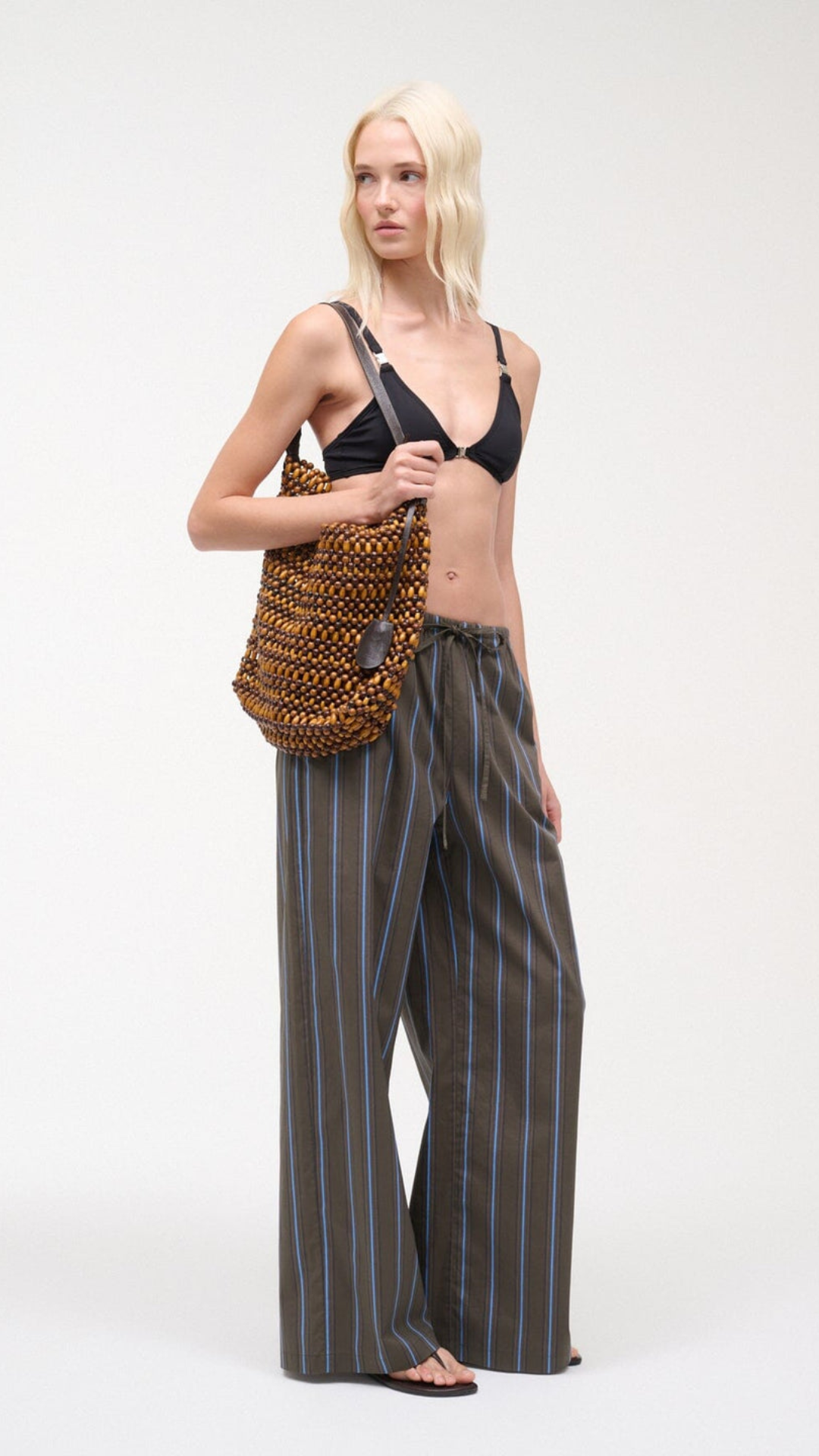 Staud Mateo Pant in Huntington Stripe