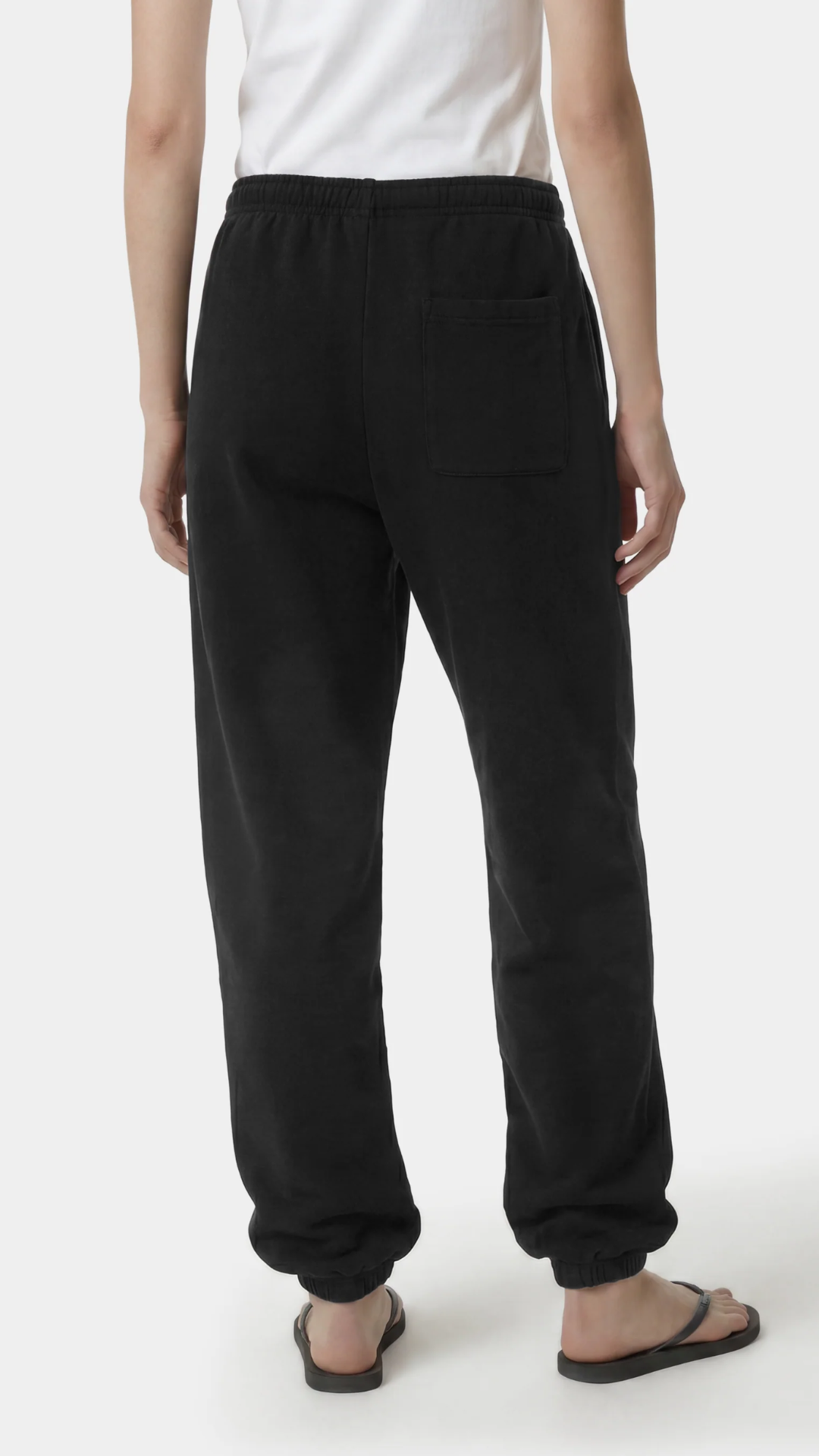 Sporty & Rich Signature NY Sweatpant in Faded Black
