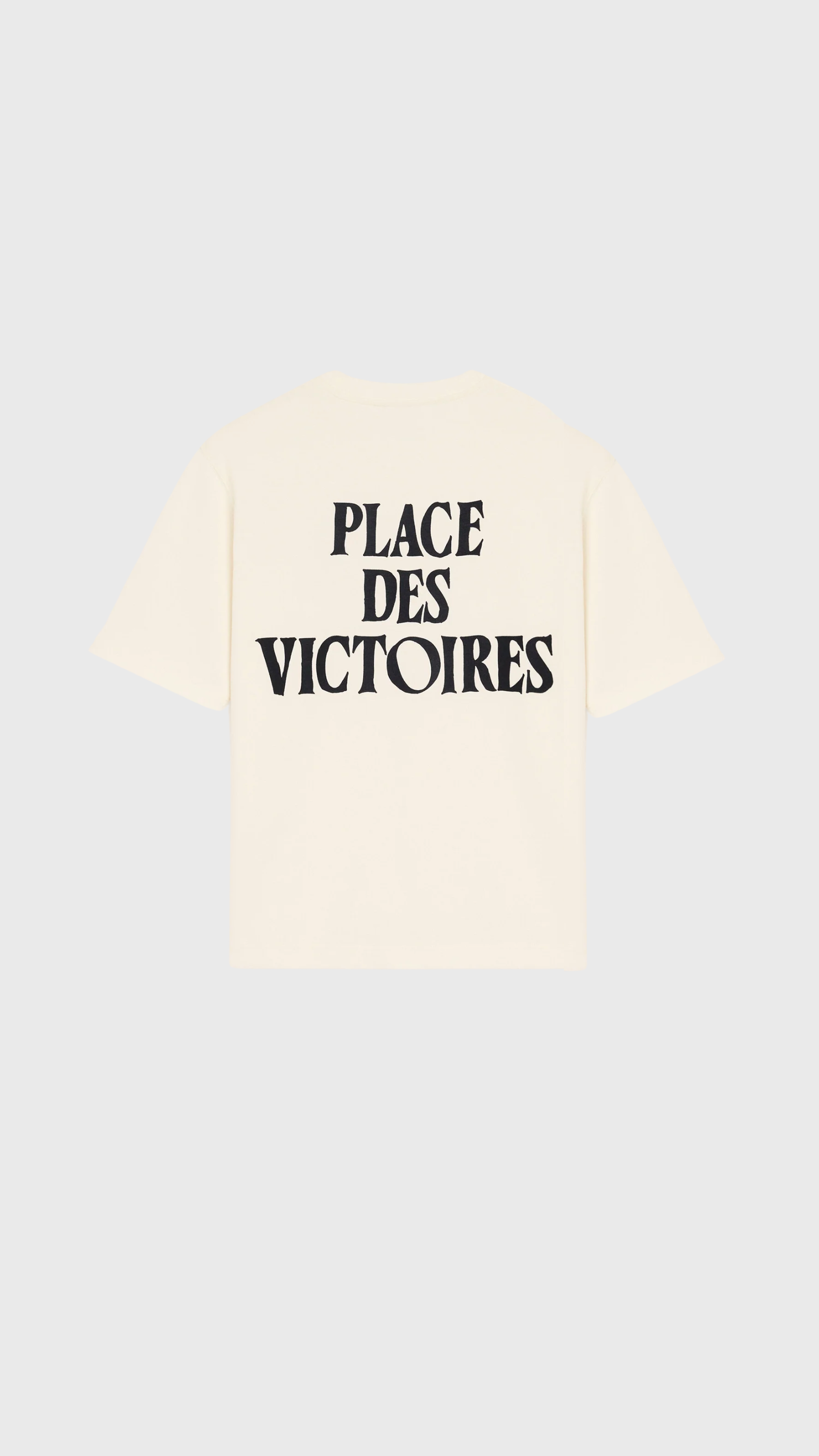 Ami Short Sleeve Cotton Place Des Victoires Print T-shirt in Cream