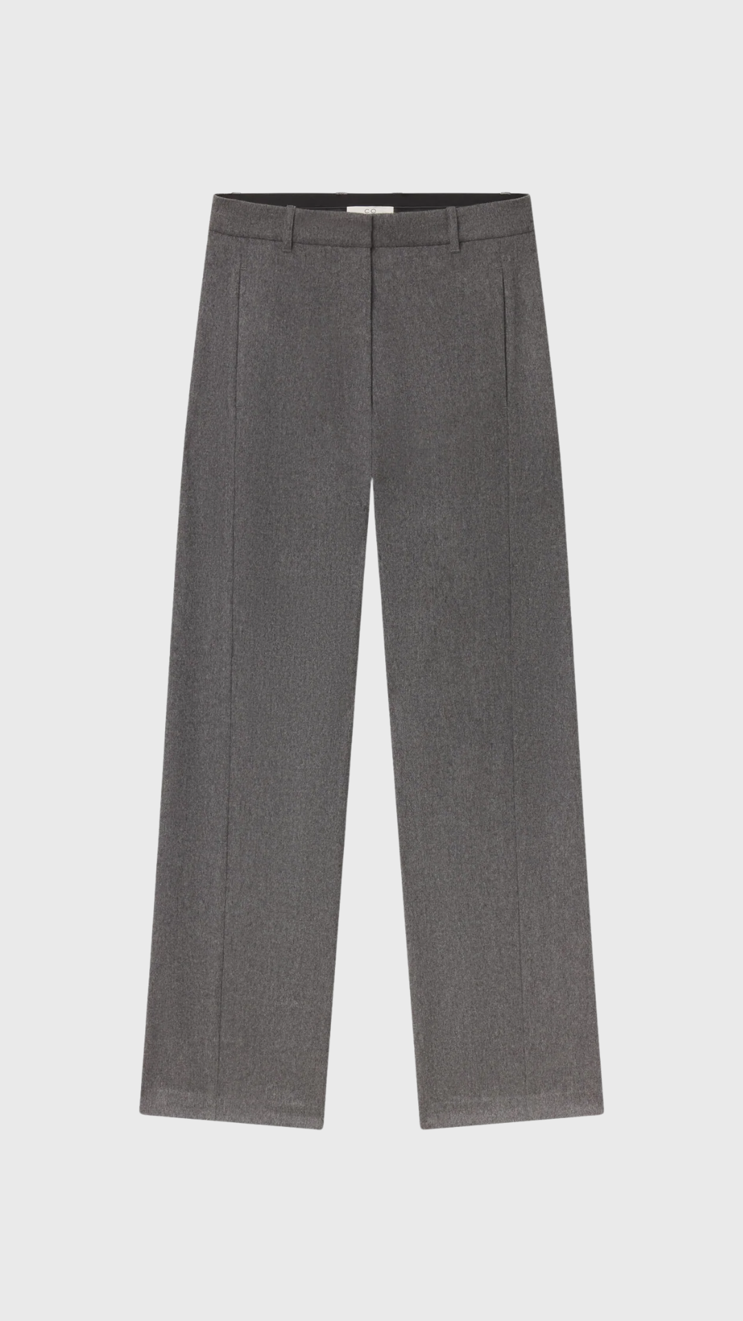 CO High Waisted Trouser in Grey Melange
