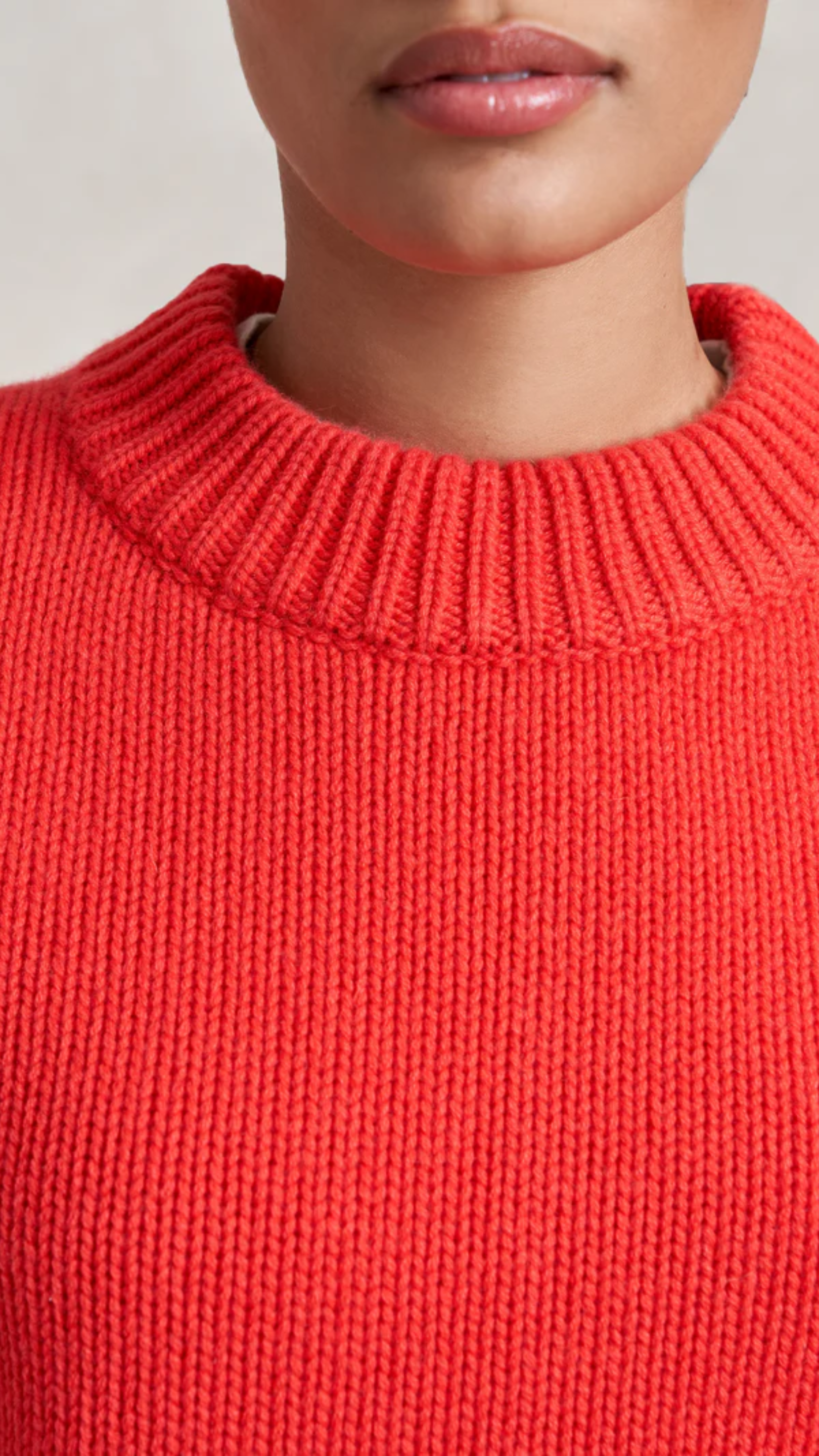La Ligne Solid Mini Marin Sweater in Coral