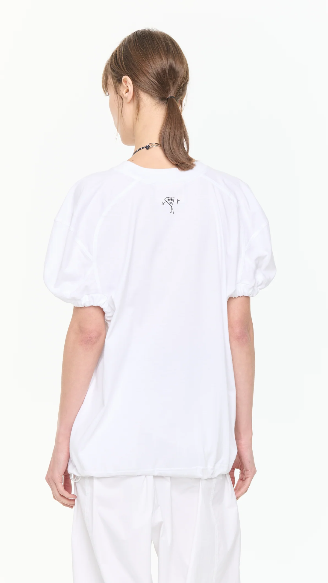 Plan C Cap Sleeve Tee in White