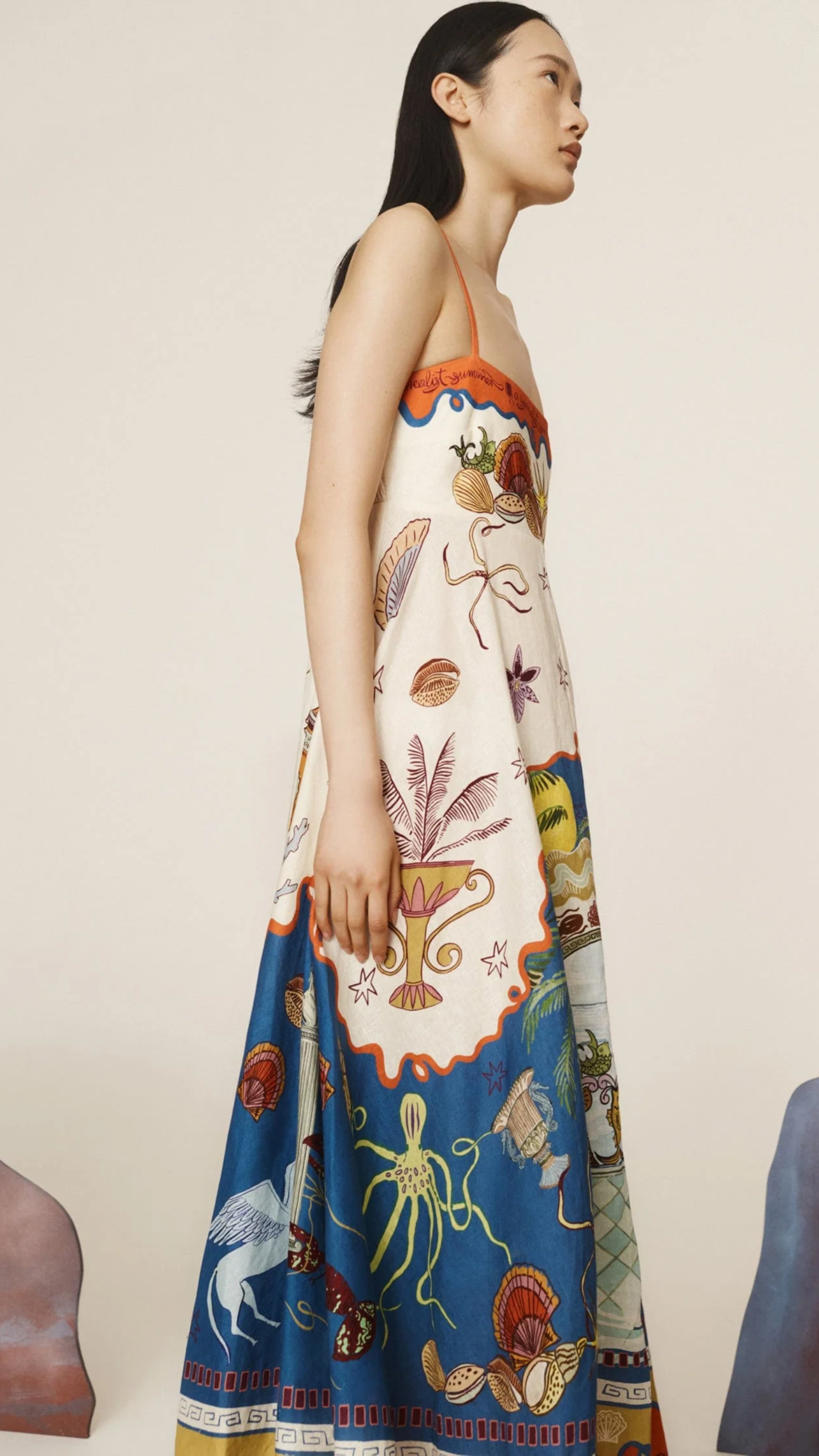 Alemais Surrealist Summer Sundress in Multi