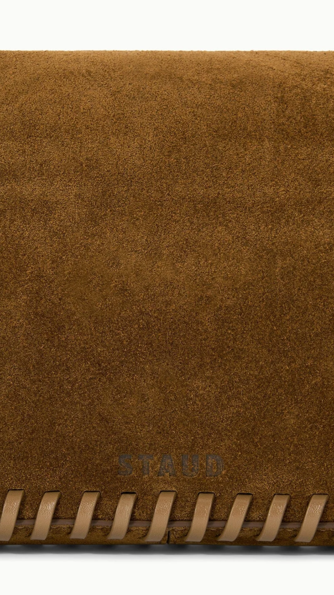 Staud Harlow Suede Bag in Cigar