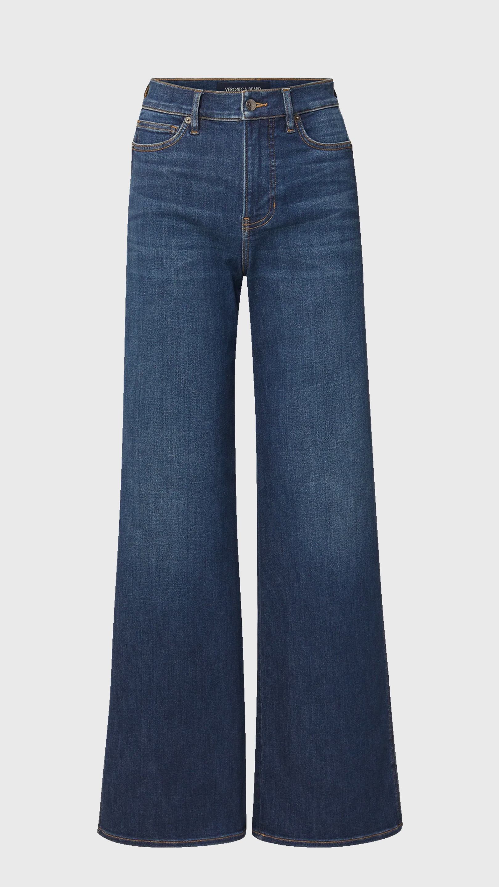 Veronica Beard Taylor High Rise Wide Leg Jean in Sweet Dream