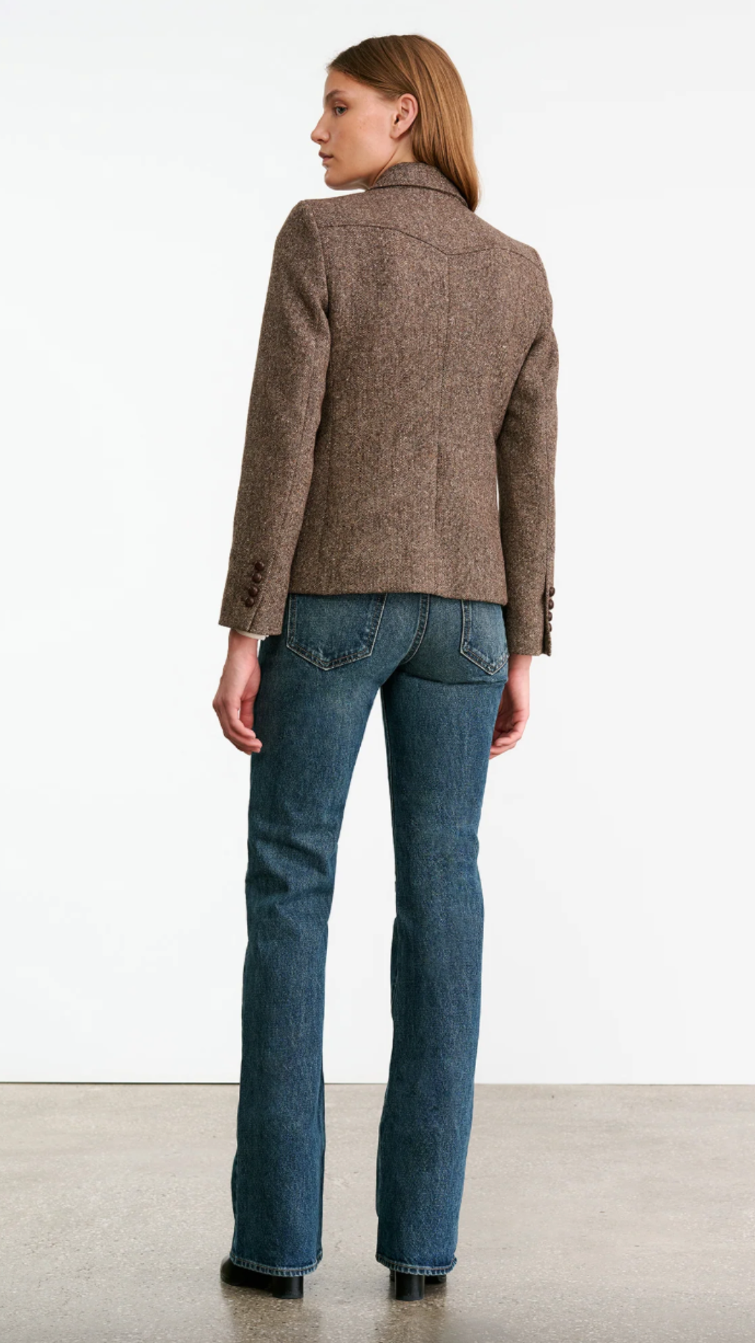 Nili Lotan Lyon Jacket in Brown Donegal