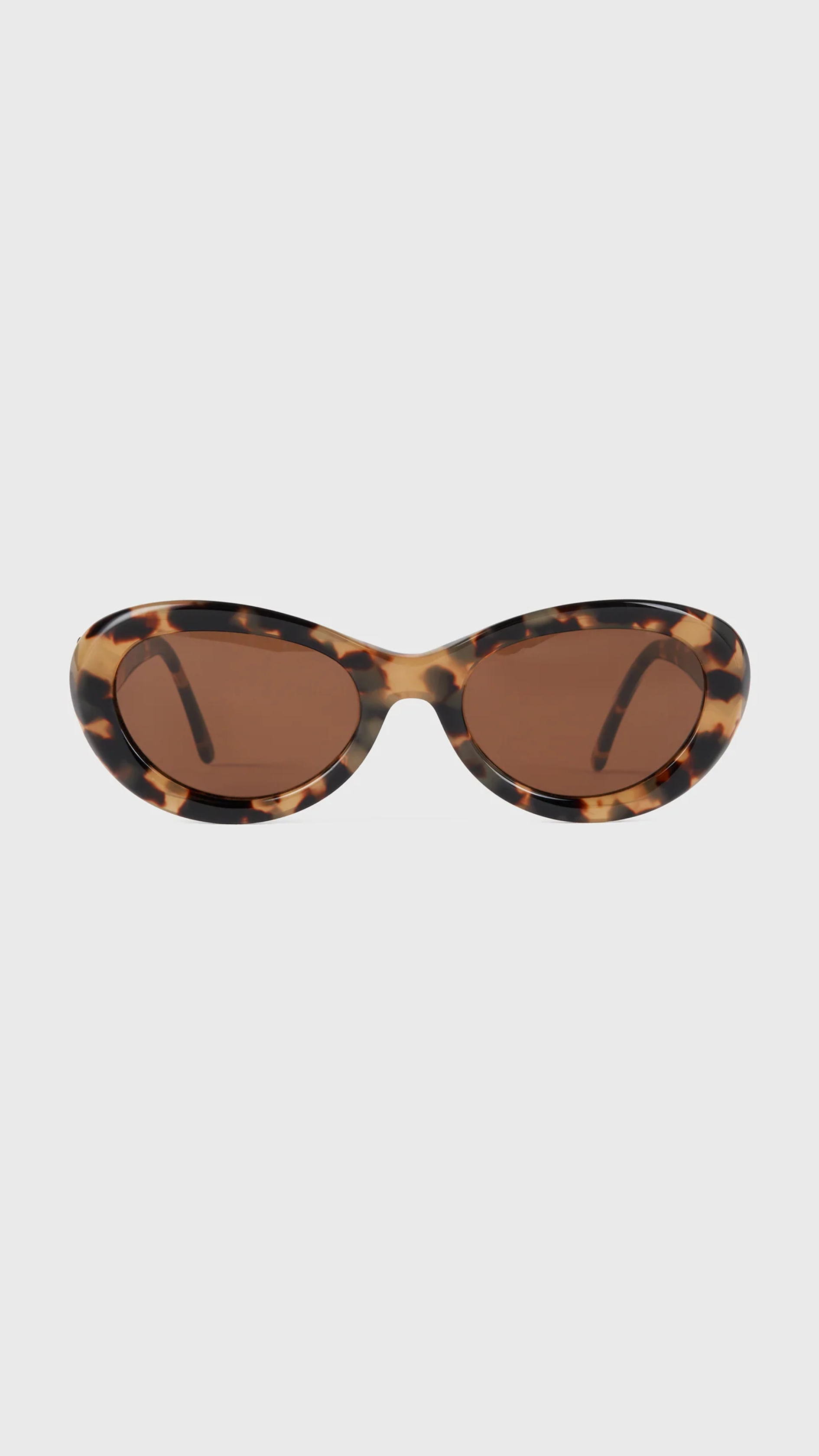 Toteme Oval Sunglasses in Tortoise