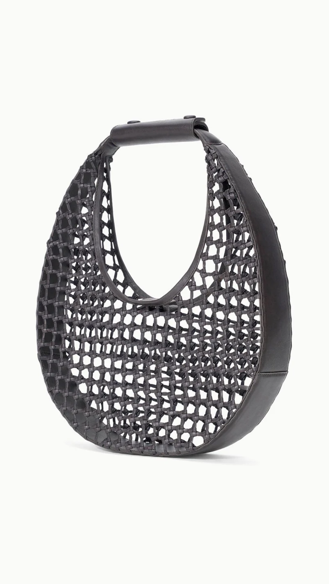 Staud Moon Hand Knotted Tote Bag in Espresso