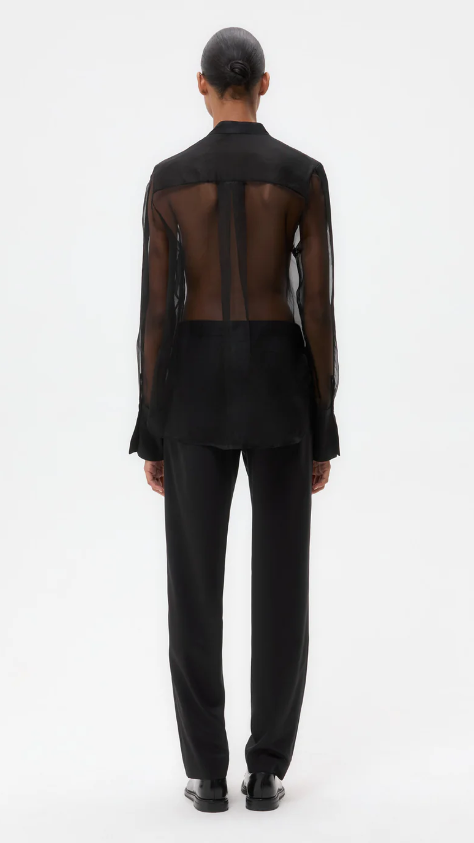 TWP Peyton Silk Organza Top in Black