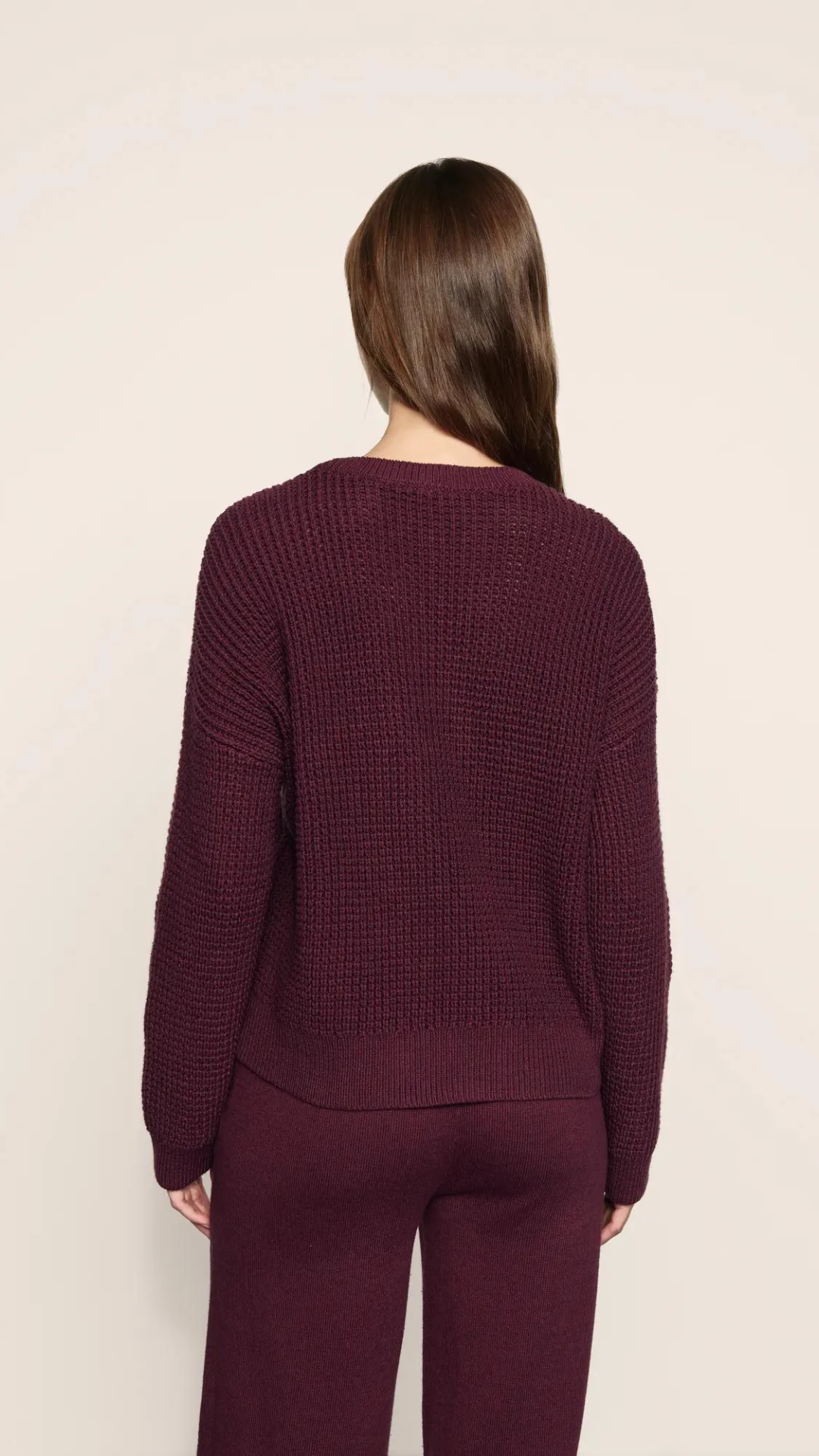 Eberjey Sweater Cropped Crew in Wildberry