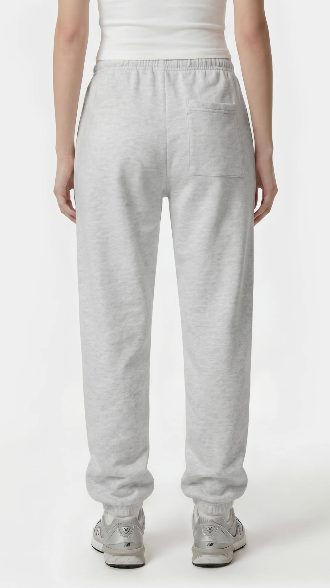 Sporty & Rich Signature NY Sweatpant in Heather Gray