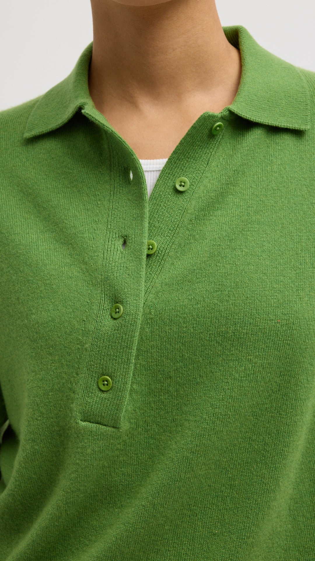 Tibi Oversized Easy T Polo in Avocado