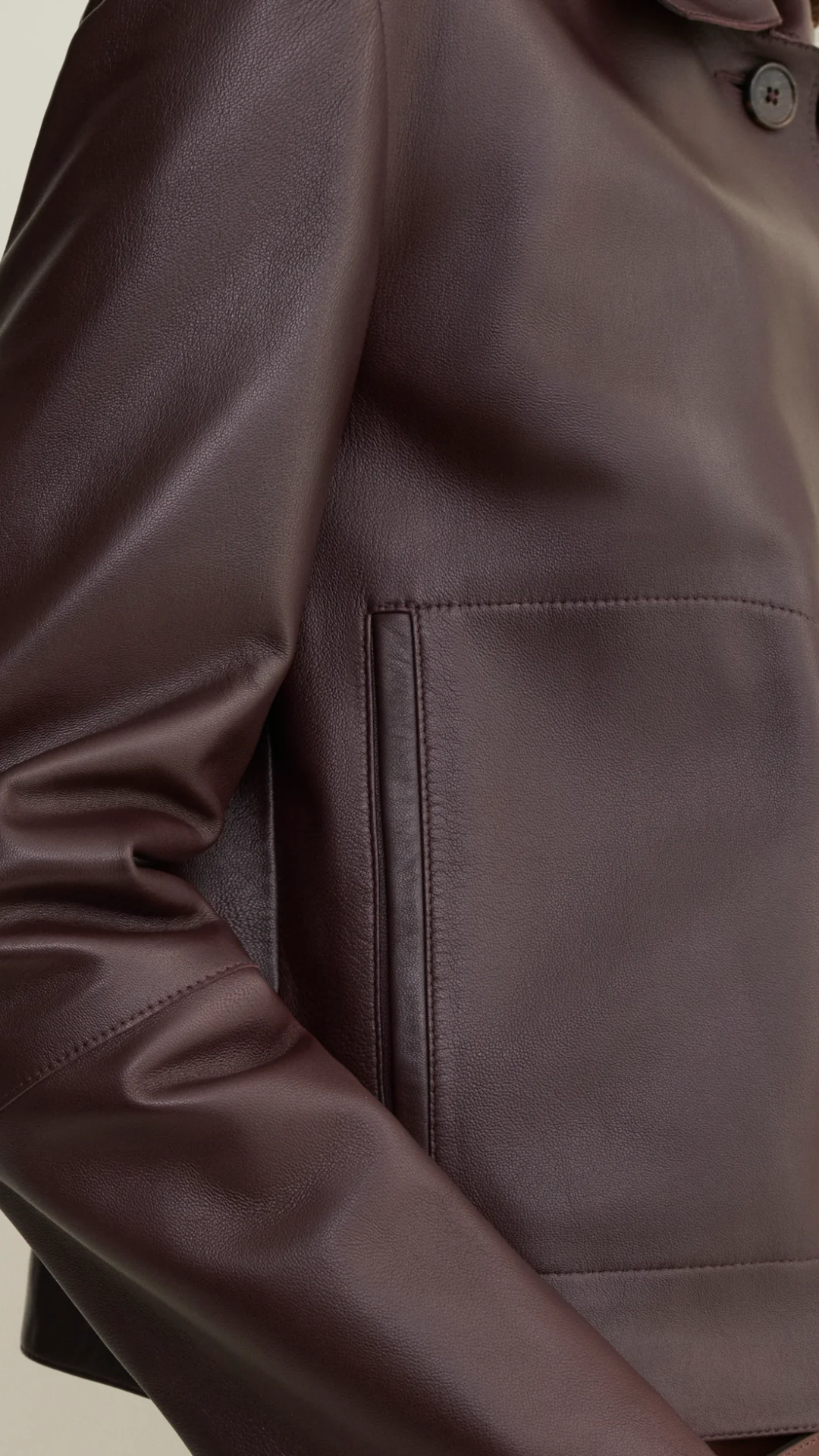 Arma Emy Leather Jacket in Mahogany