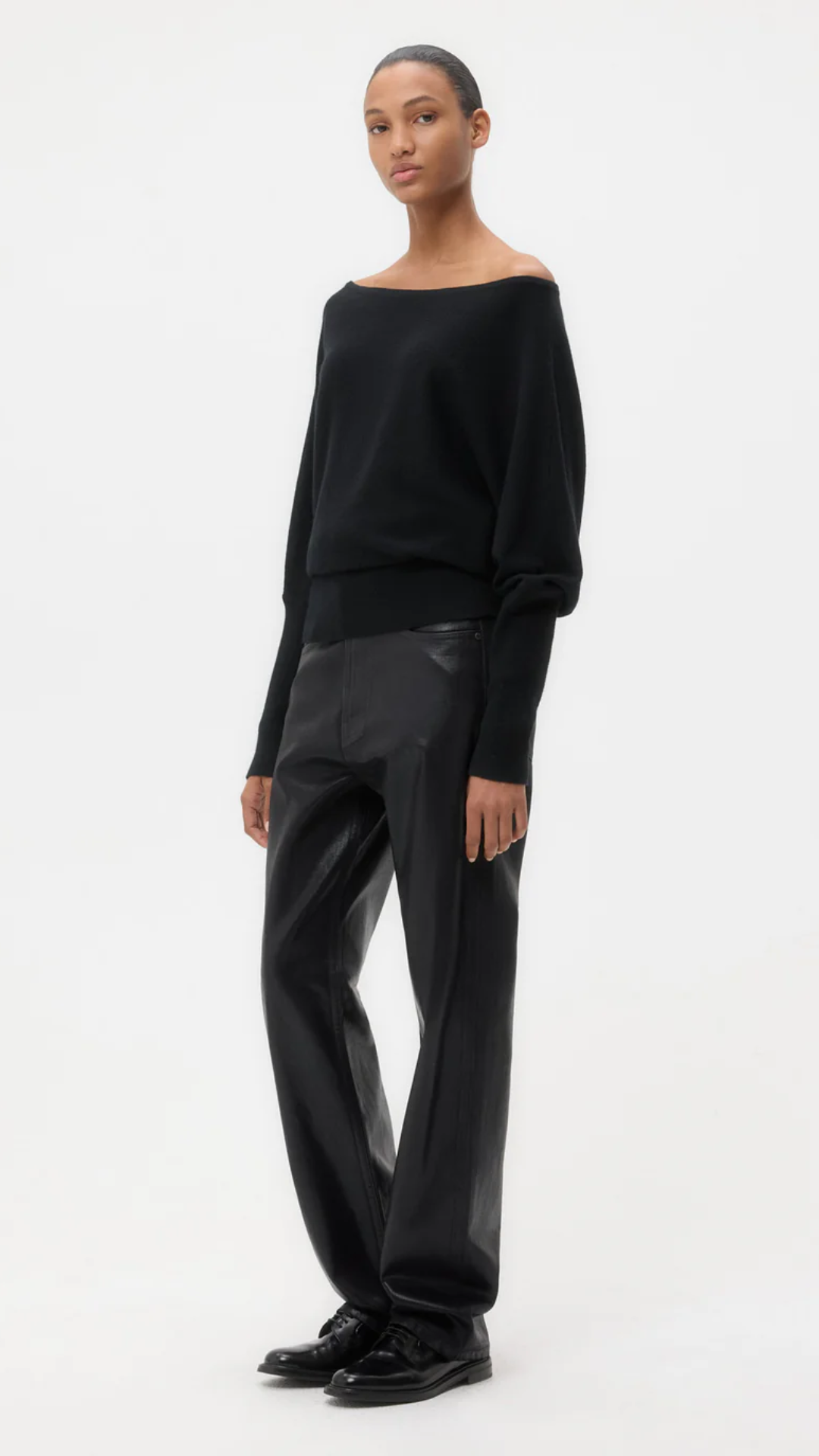 TWP Off The Shoulder Knit in Black